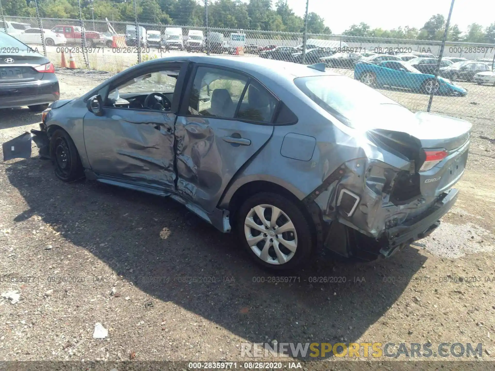 3 Photograph of a damaged car JTDEPRAE1LJ106150 TOYOTA COROLLA 2020