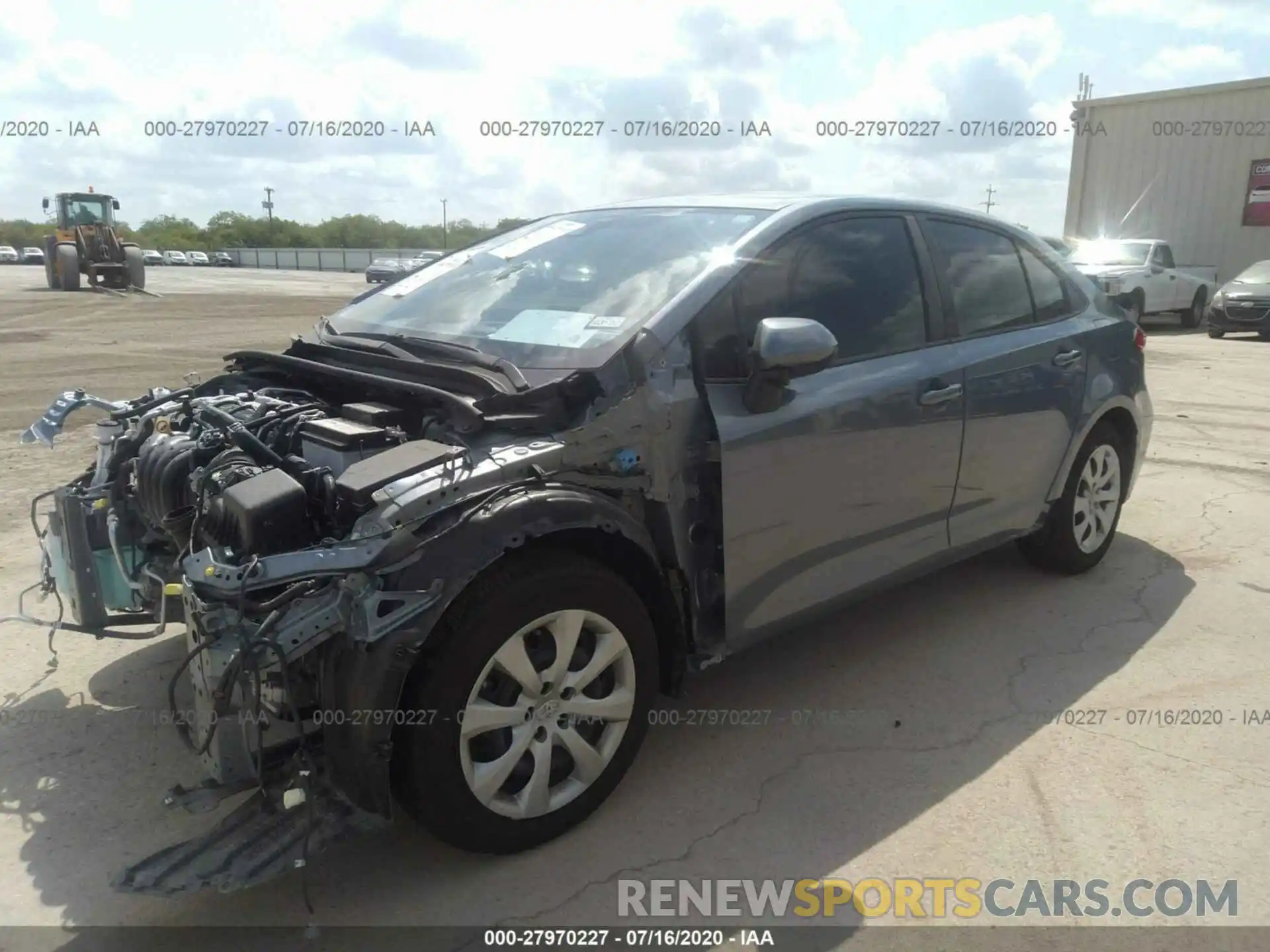 2 Photograph of a damaged car JTDEPRAE1LJ107427 TOYOTA COROLLA 2020