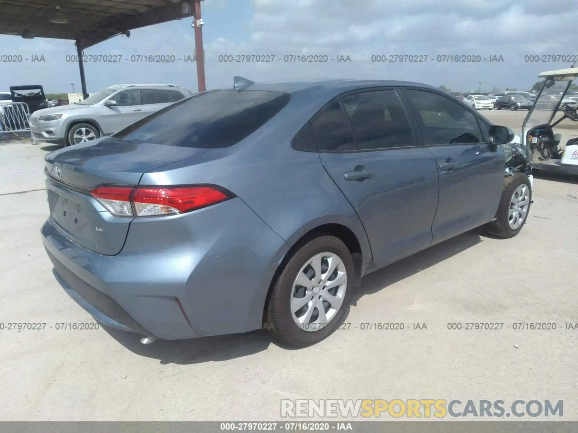 4 Photograph of a damaged car JTDEPRAE1LJ107427 TOYOTA COROLLA 2020