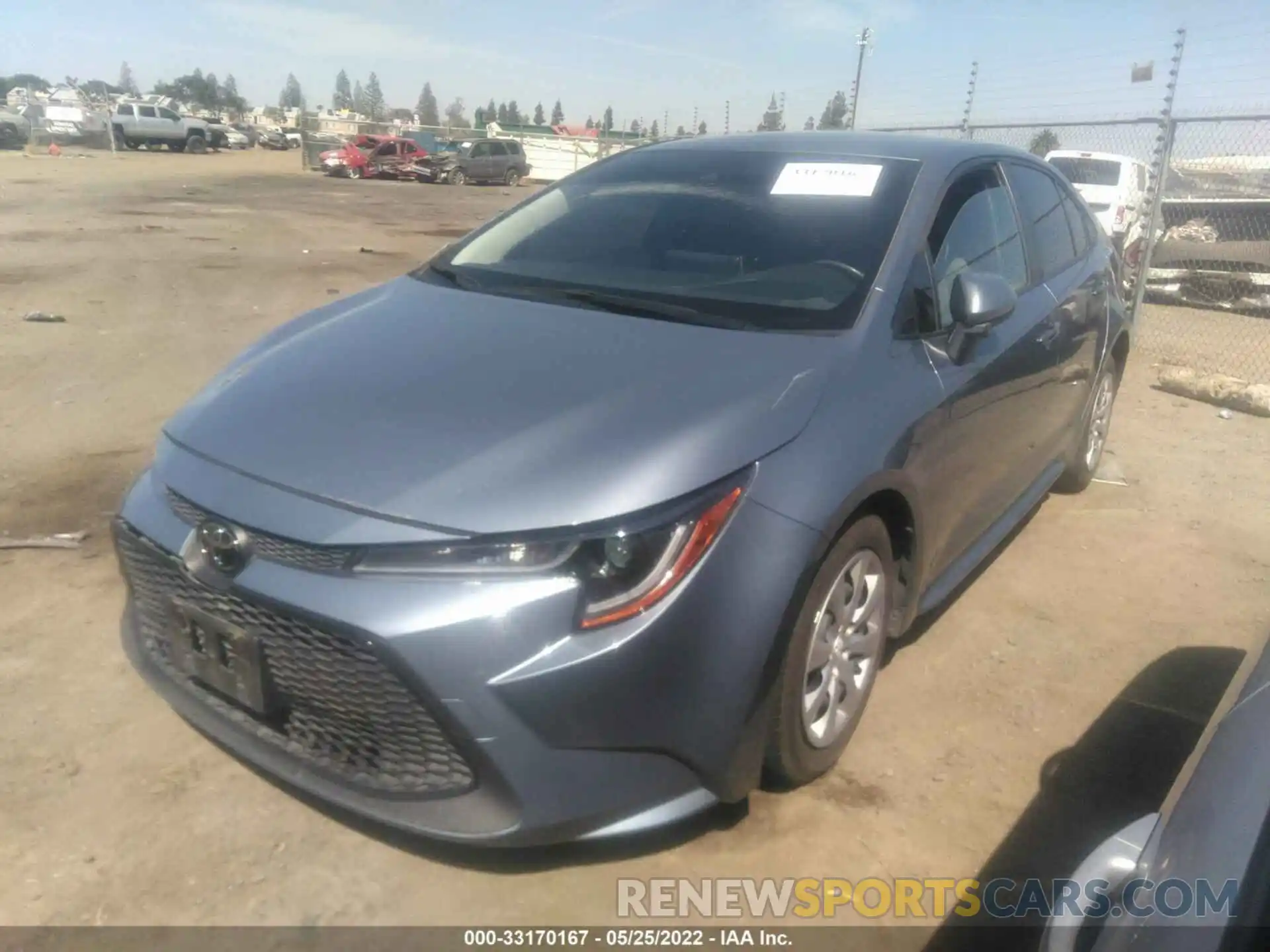 2 Photograph of a damaged car JTDEPRAE1LJ108190 TOYOTA COROLLA 2020