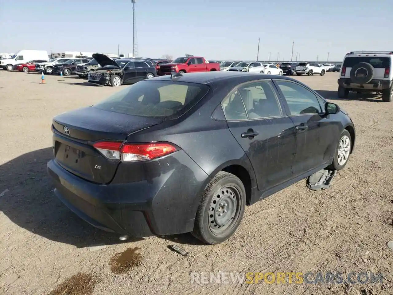 4 Photograph of a damaged car JTDEPRAE1LJ108366 TOYOTA COROLLA 2020