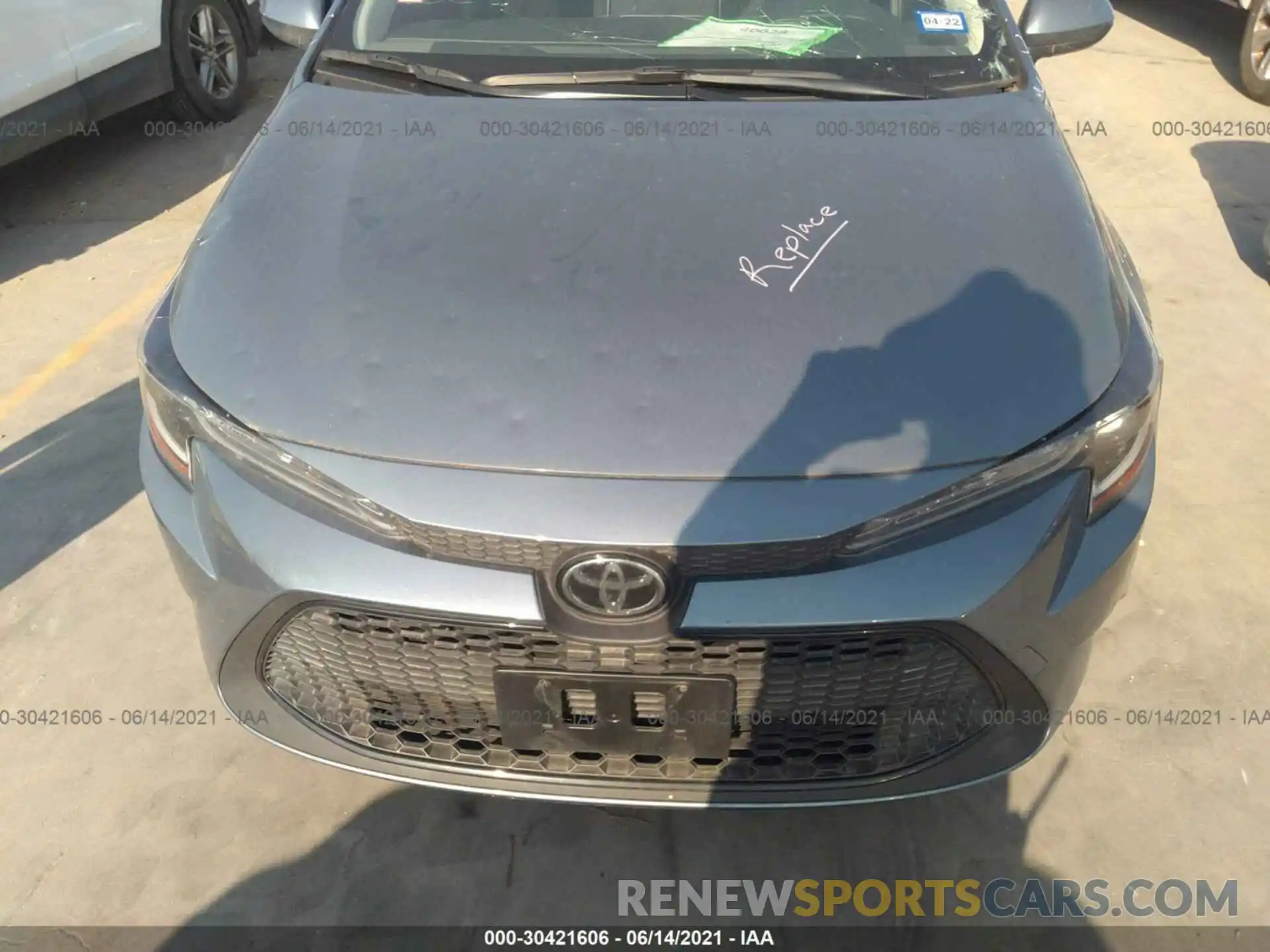 6 Photograph of a damaged car JTDEPRAE1LJ108819 TOYOTA COROLLA 2020