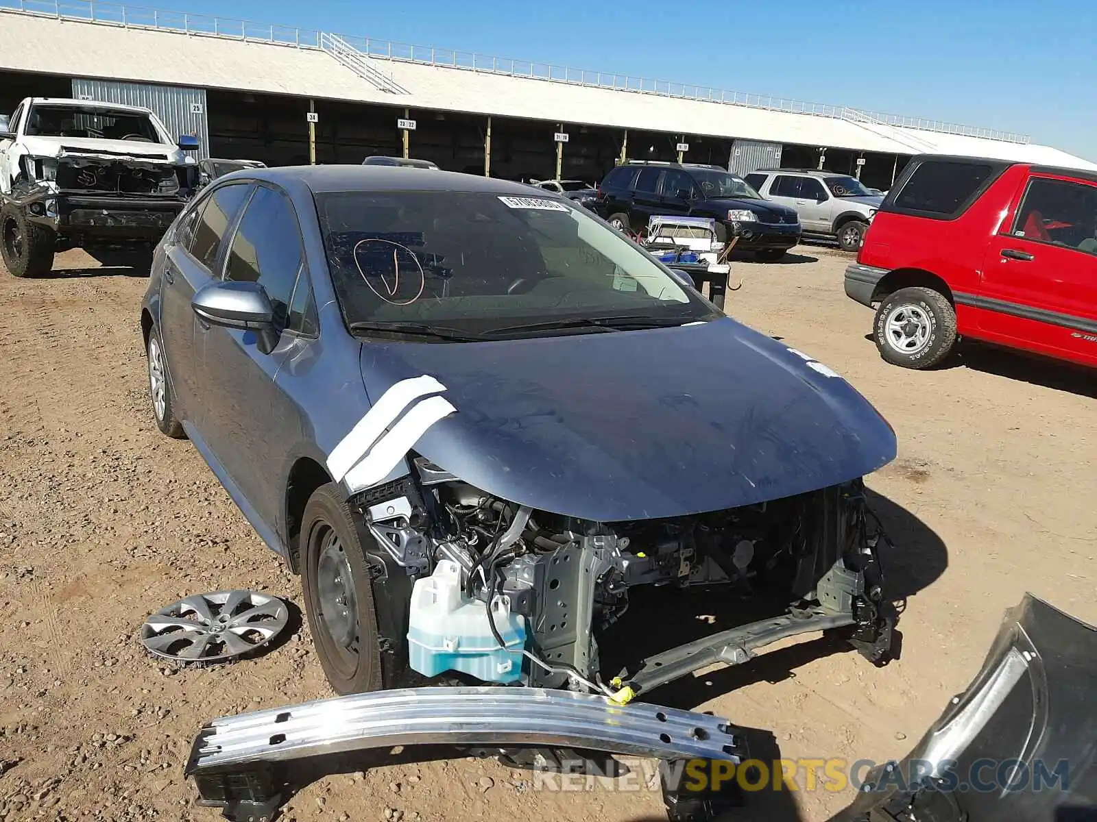 1 Photograph of a damaged car JTDEPRAE1LJ109095 TOYOTA COROLLA 2020