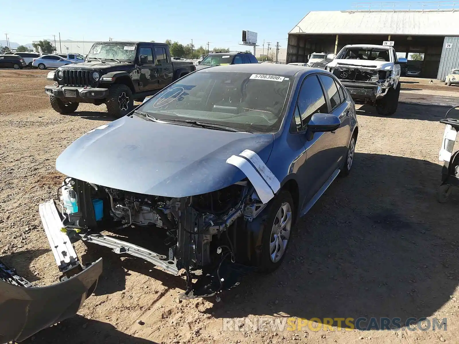 2 Photograph of a damaged car JTDEPRAE1LJ109095 TOYOTA COROLLA 2020