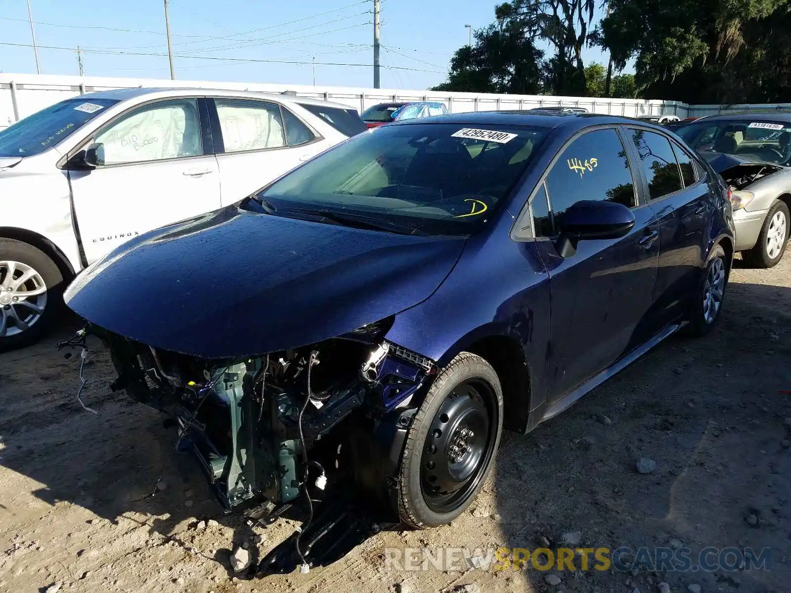 2 Photograph of a damaged car JTDEPRAE1LJ110392 TOYOTA COROLLA 2020