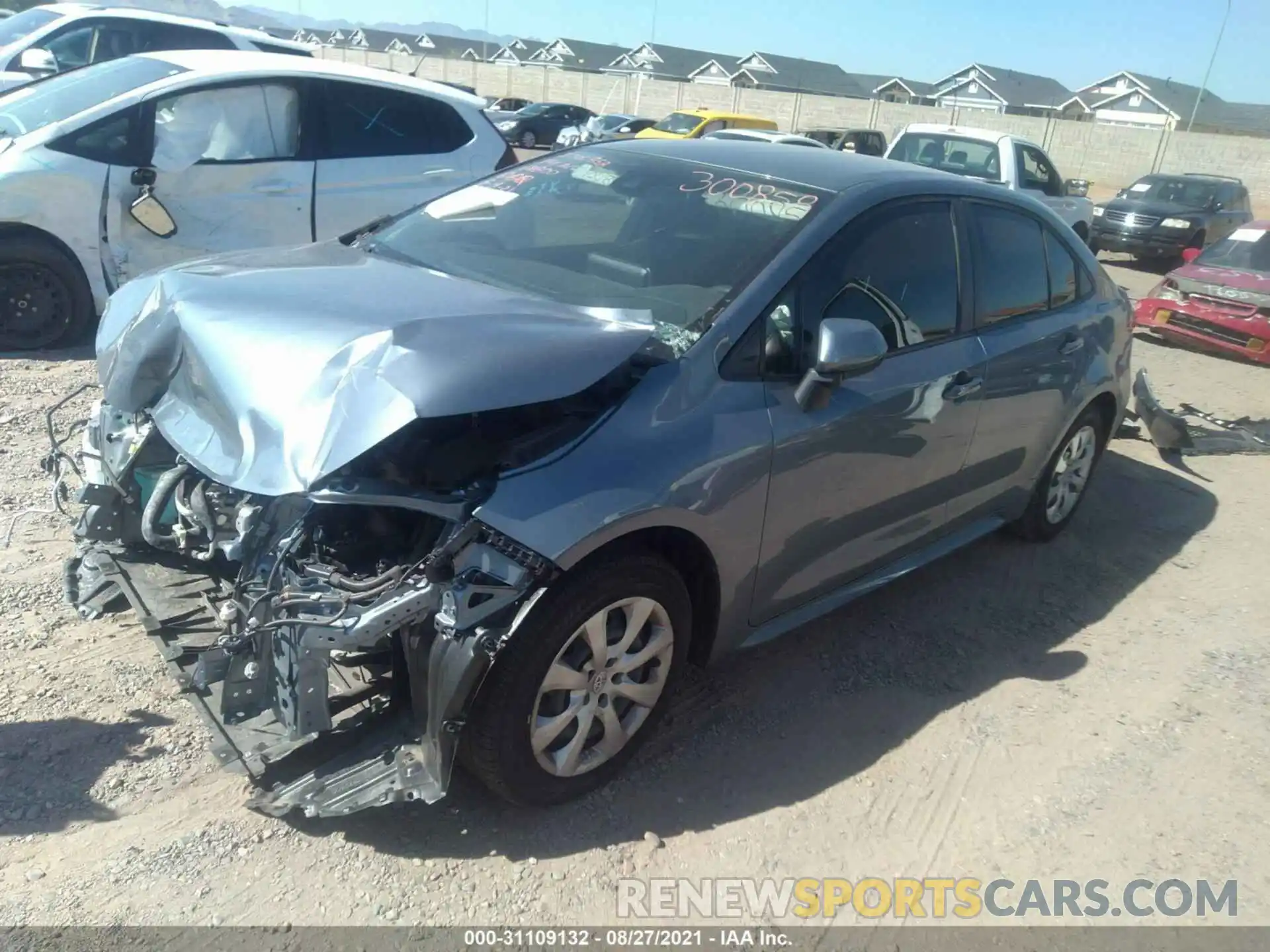 2 Photograph of a damaged car JTDEPRAE1LJ110800 TOYOTA COROLLA 2020