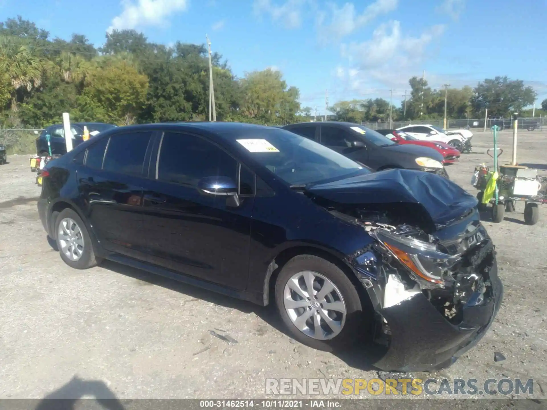 1 Photograph of a damaged car JTDEPRAE1LJ111087 TOYOTA COROLLA 2020