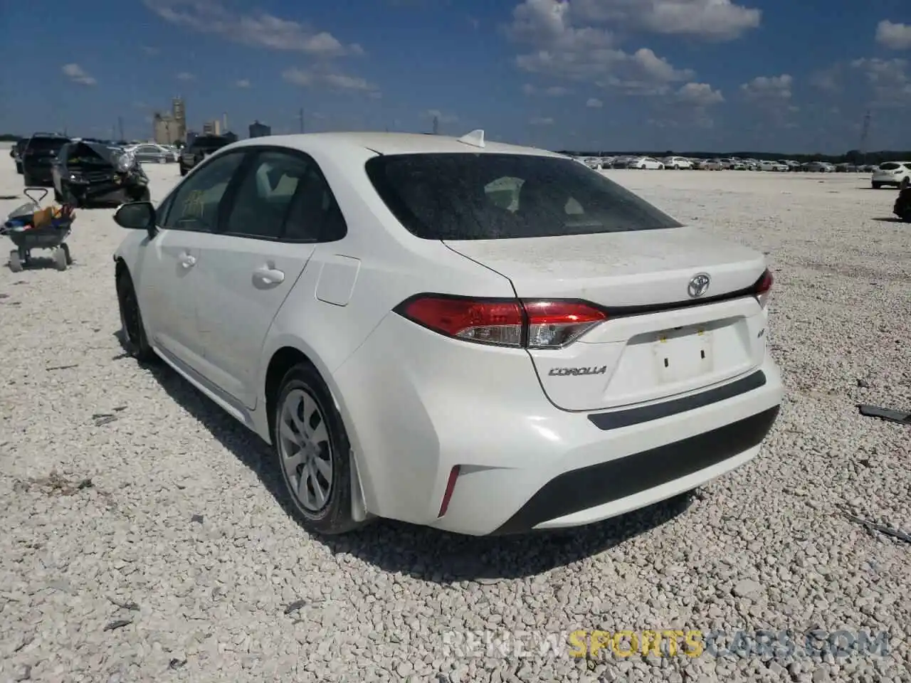 3 Photograph of a damaged car JTDEPRAE1LJ111297 TOYOTA COROLLA 2020