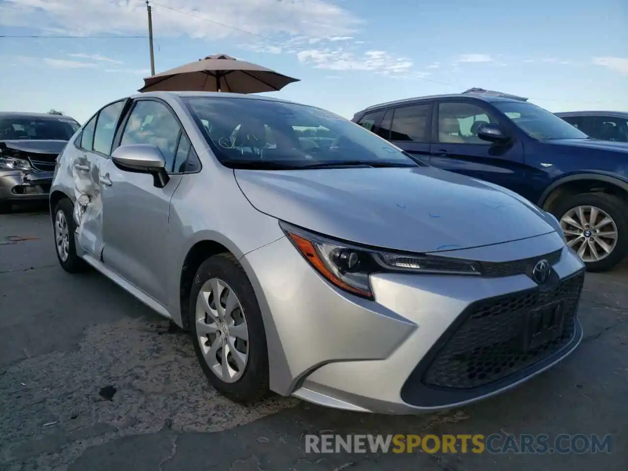 1 Photograph of a damaged car JTDEPRAE1LJ111526 TOYOTA COROLLA 2020