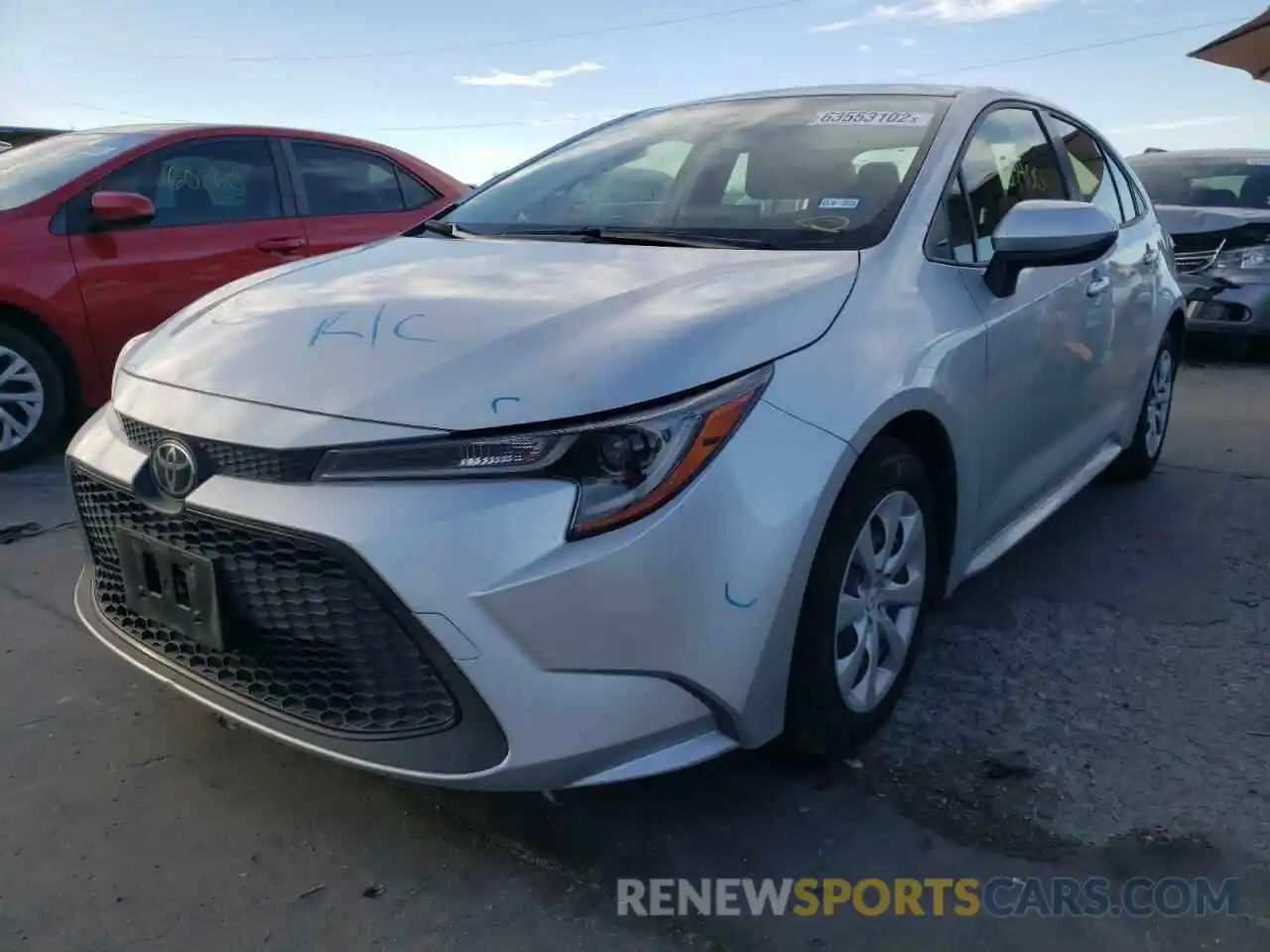 2 Photograph of a damaged car JTDEPRAE1LJ111526 TOYOTA COROLLA 2020