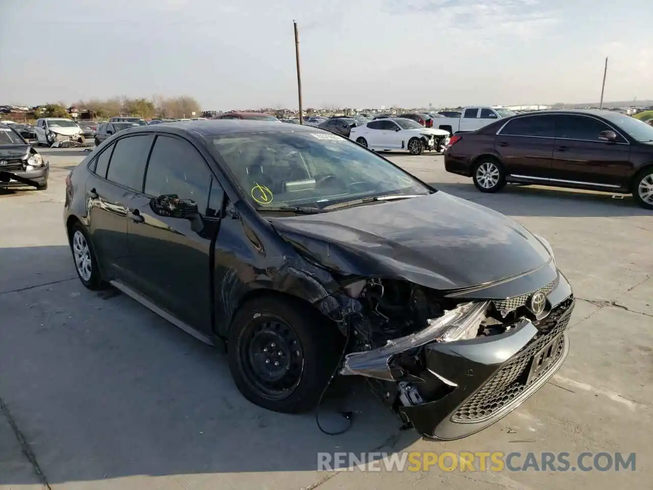 1 Photograph of a damaged car JTDEPRAE1LJ111574 TOYOTA COROLLA 2020