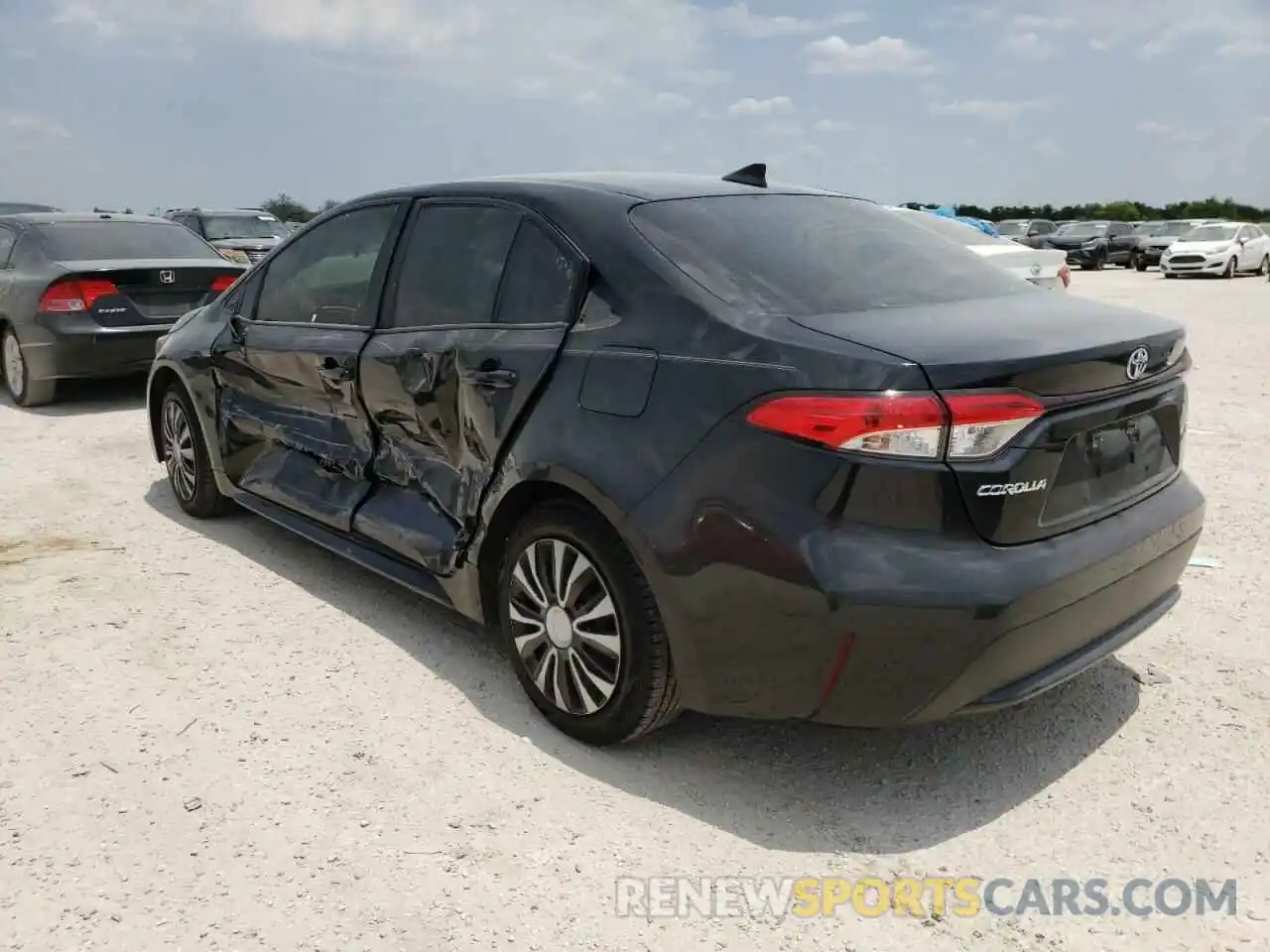 3 Photograph of a damaged car JTDEPRAE1LJ111736 TOYOTA COROLLA 2020