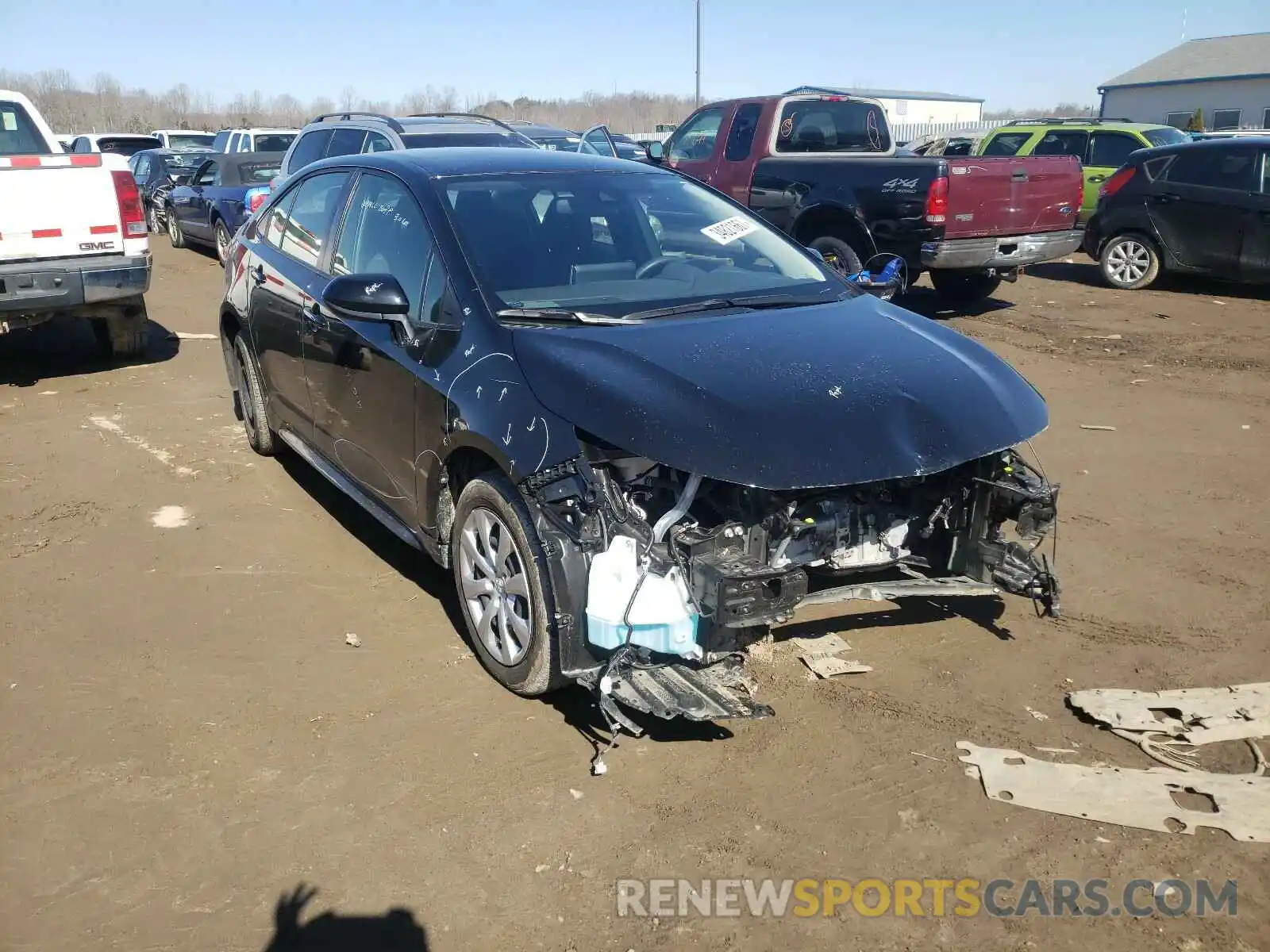 1 Photograph of a damaged car JTDEPRAE1LJ111848 TOYOTA COROLLA 2020