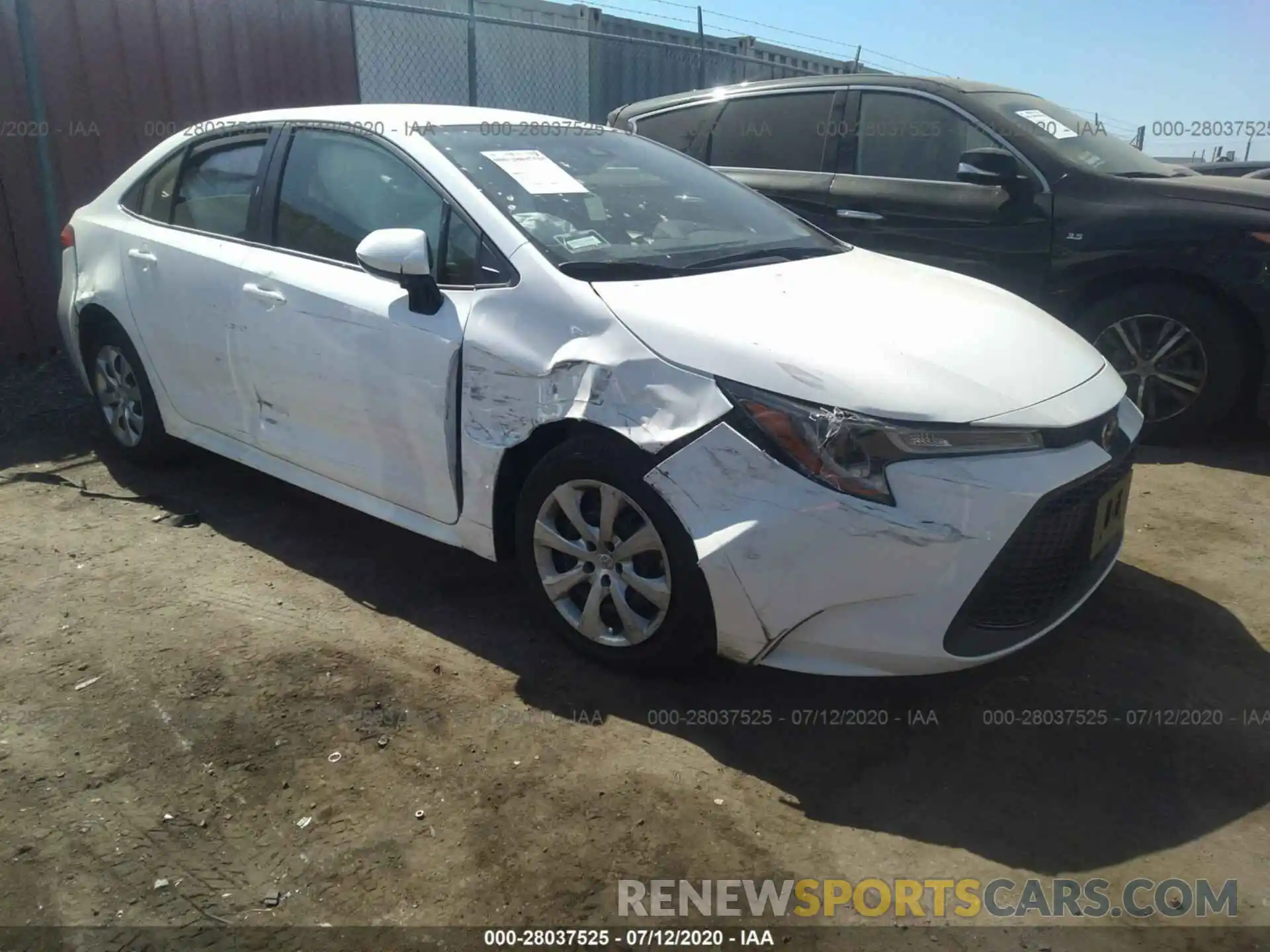 1 Photograph of a damaged car JTDEPRAE1LJ112059 TOYOTA COROLLA 2020