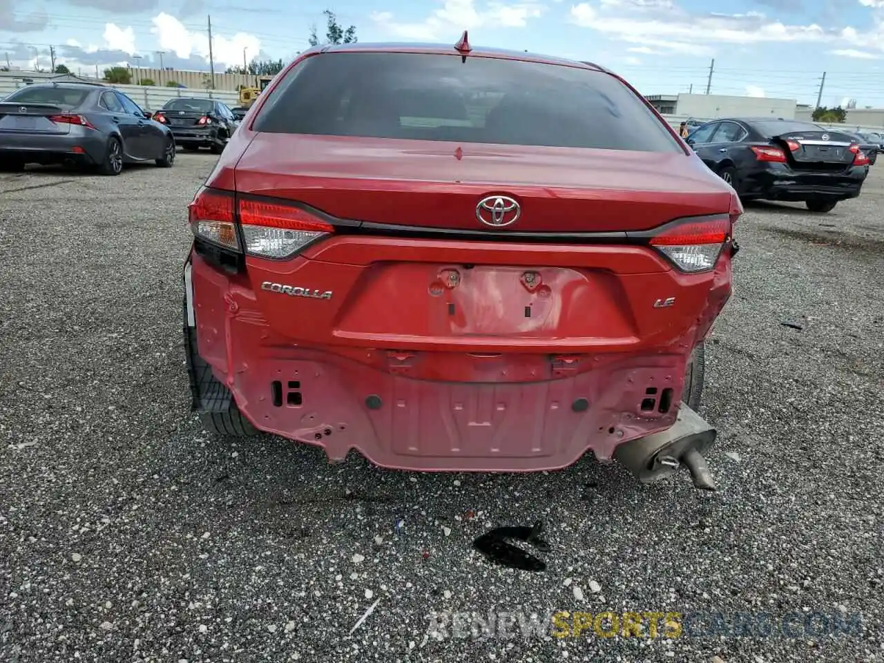 9 Photograph of a damaged car JTDEPRAE1LJ112191 TOYOTA COROLLA 2020