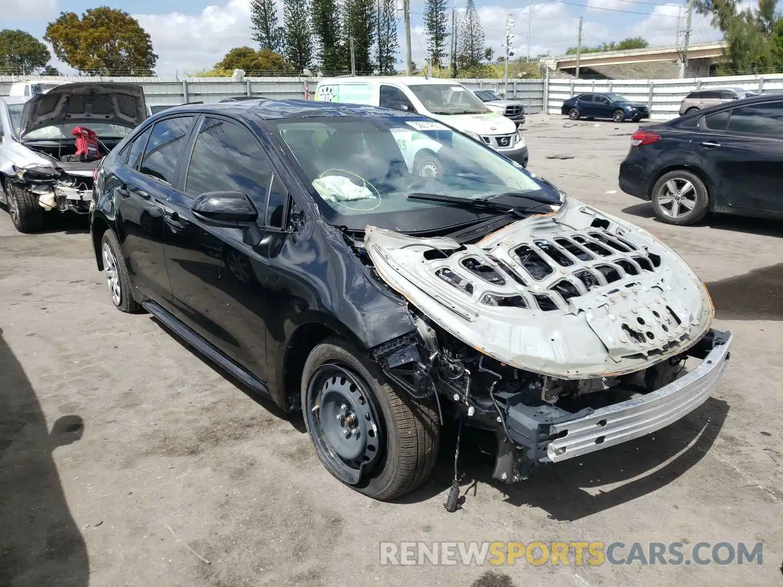 1 Photograph of a damaged car JTDEPRAE1LJ115253 TOYOTA COROLLA 2020