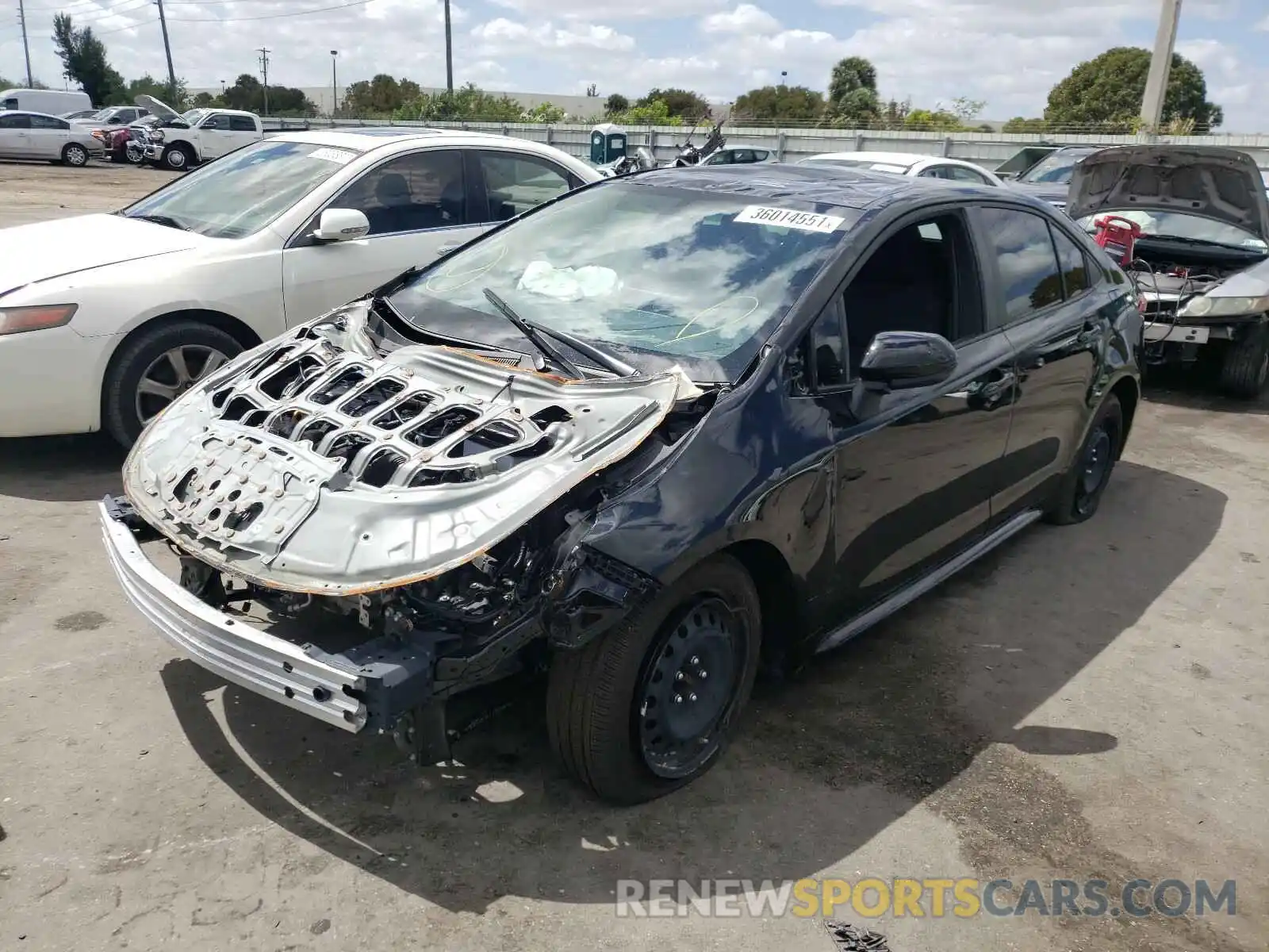 2 Photograph of a damaged car JTDEPRAE1LJ115253 TOYOTA COROLLA 2020