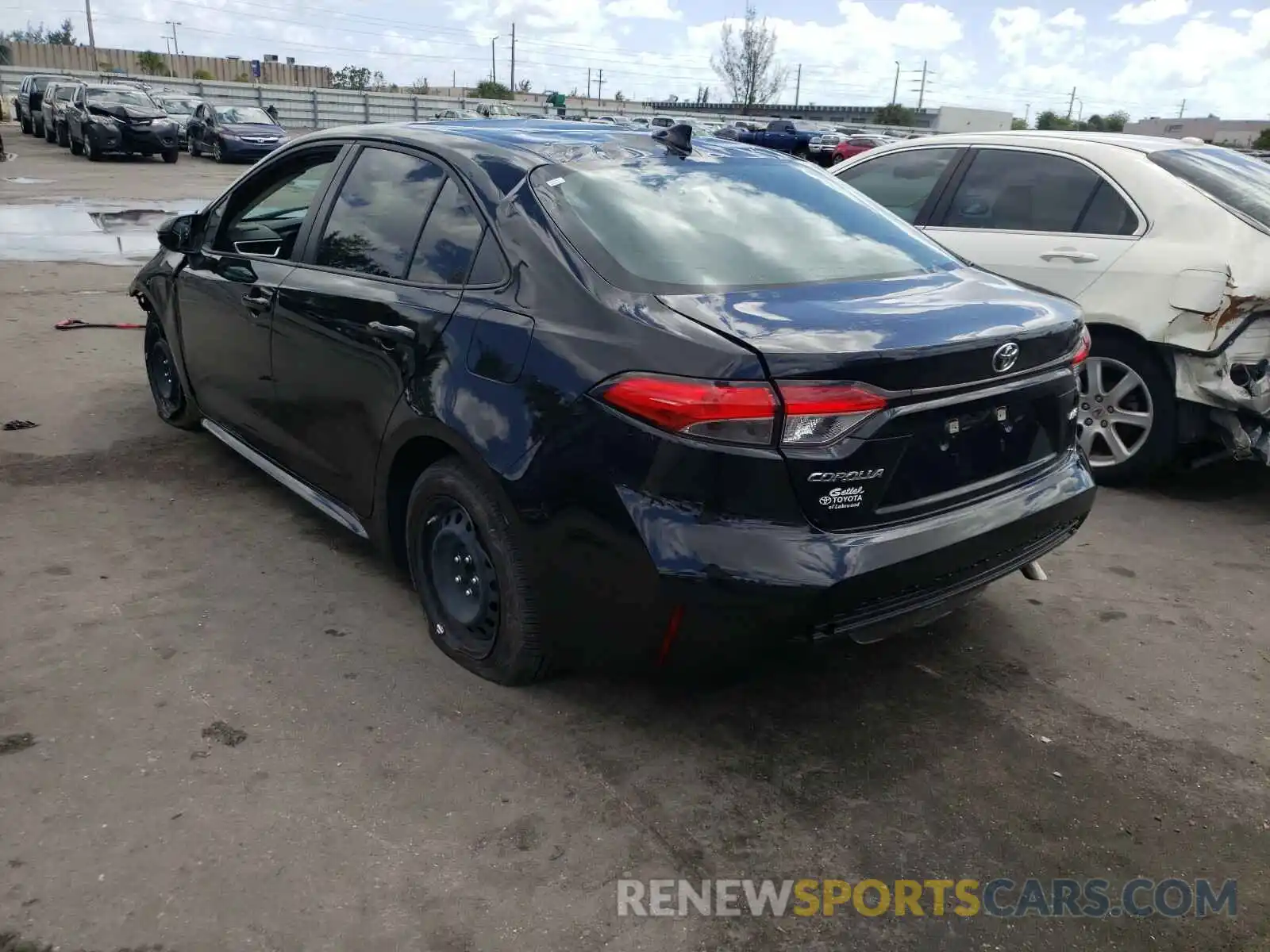 3 Photograph of a damaged car JTDEPRAE1LJ115253 TOYOTA COROLLA 2020