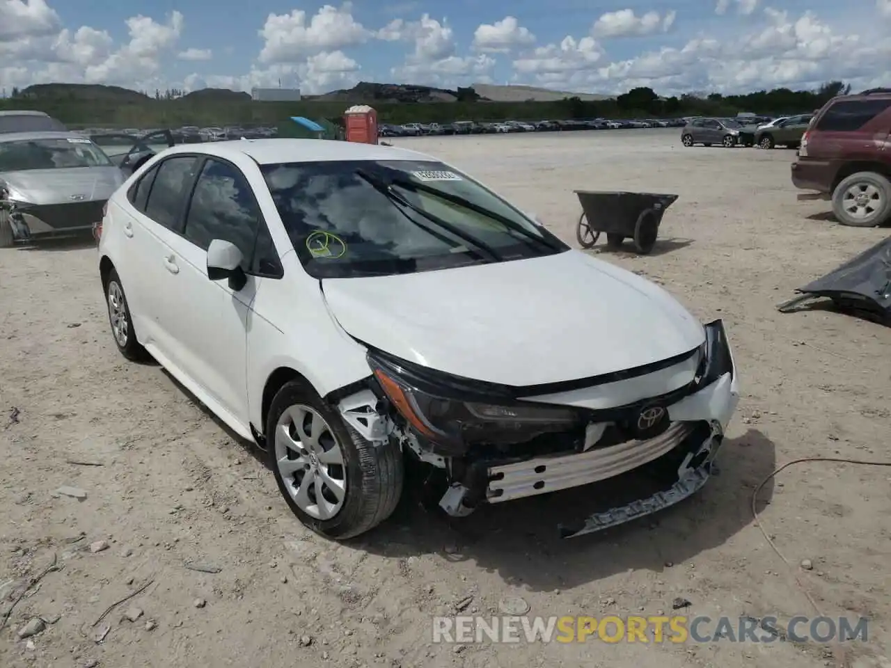 1 Photograph of a damaged car JTDEPRAE1LJ115463 TOYOTA COROLLA 2020