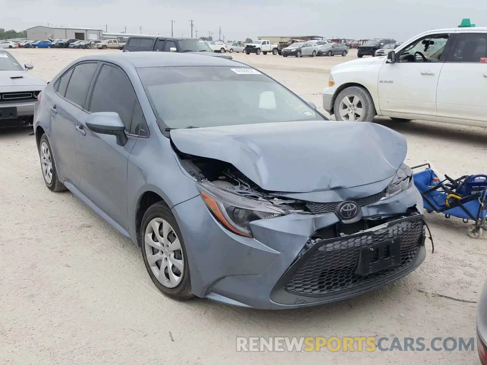 1 Photograph of a damaged car JTDEPRAE1LJ115558 TOYOTA COROLLA 2020