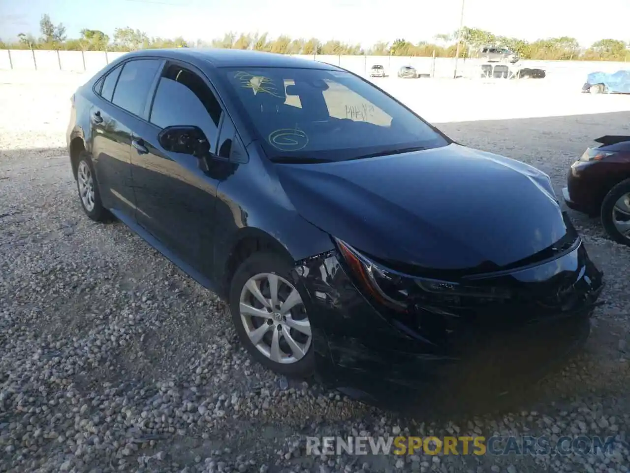 1 Photograph of a damaged car JTDEPRAE1LJ115950 TOYOTA COROLLA 2020