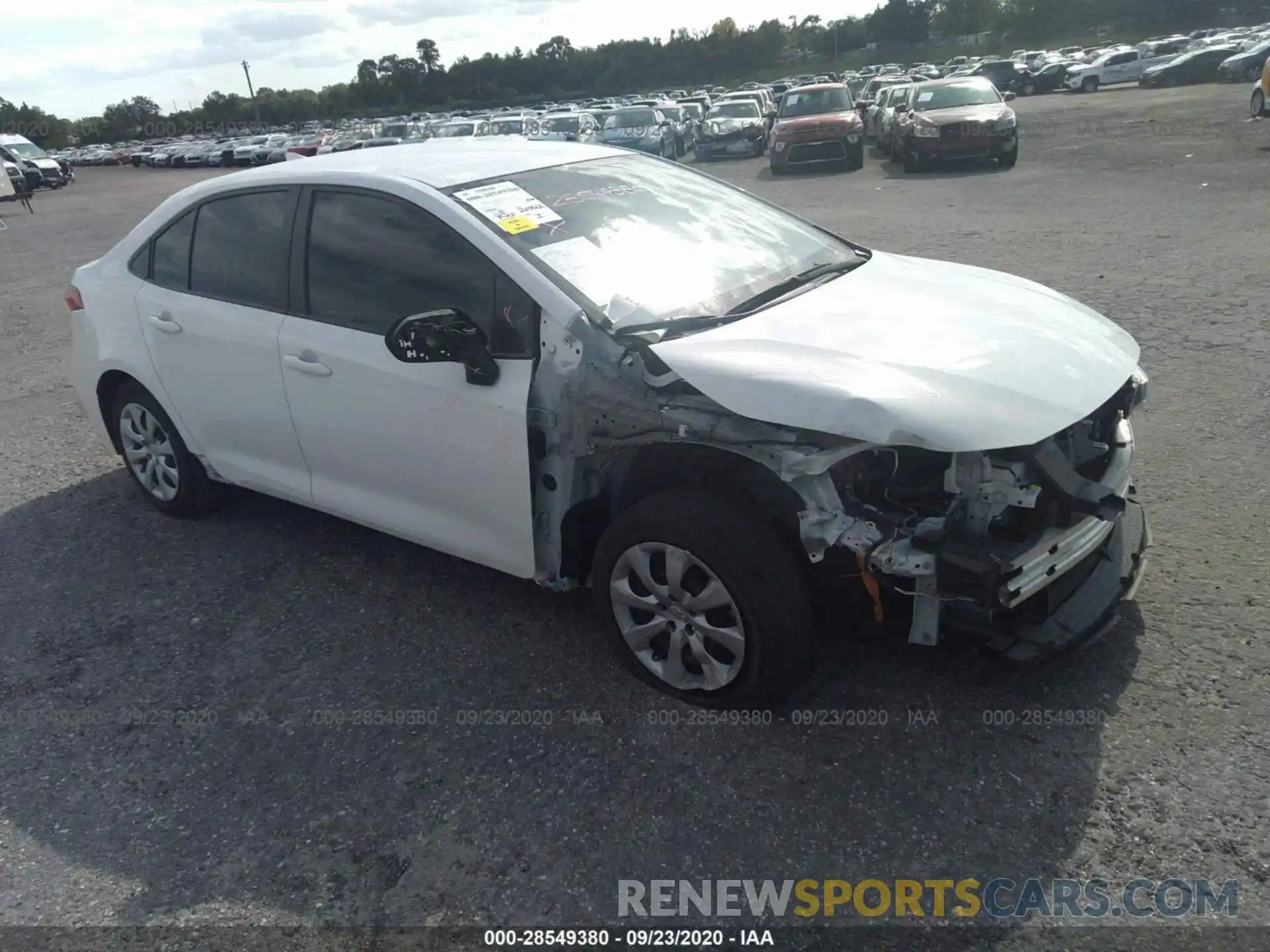 1 Photograph of a damaged car JTDEPRAE2LJ000273 TOYOTA COROLLA 2020