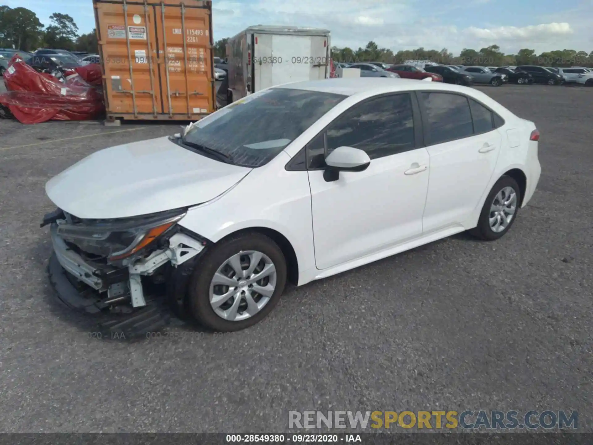 2 Photograph of a damaged car JTDEPRAE2LJ000273 TOYOTA COROLLA 2020