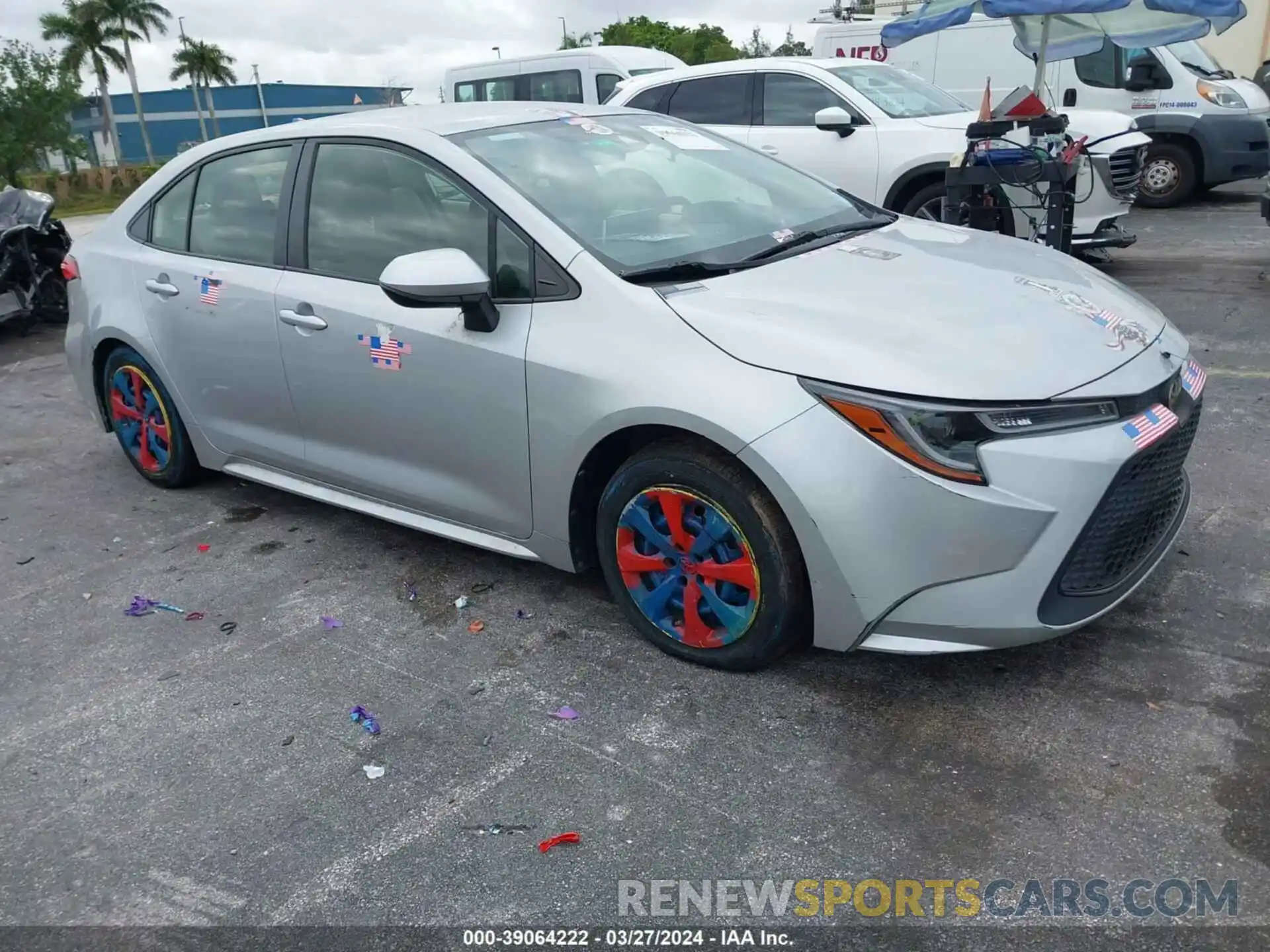 1 Photograph of a damaged car JTDEPRAE2LJ001102 TOYOTA COROLLA 2020