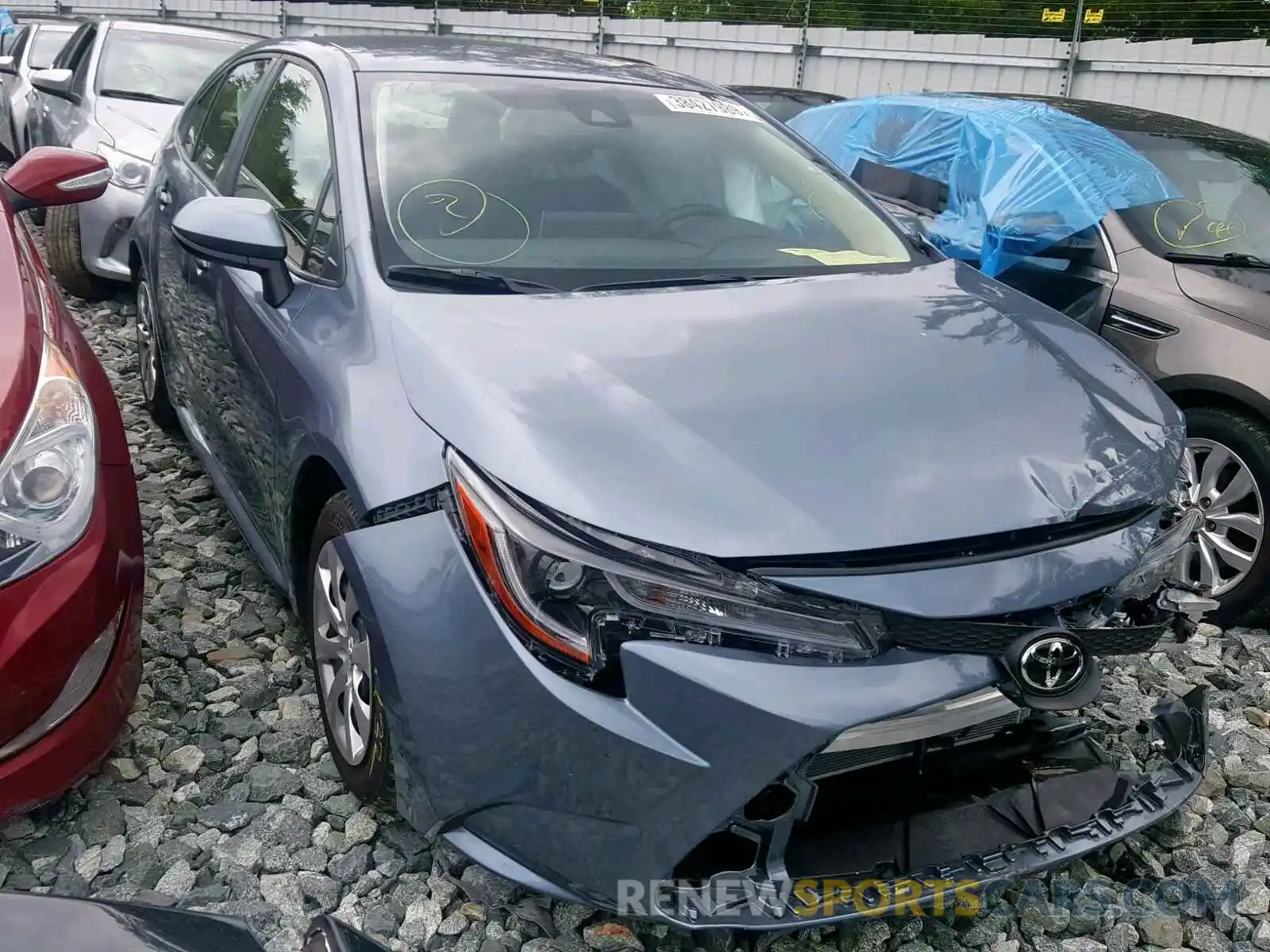 1 Photograph of a damaged car JTDEPRAE2LJ002265 TOYOTA COROLLA 2020