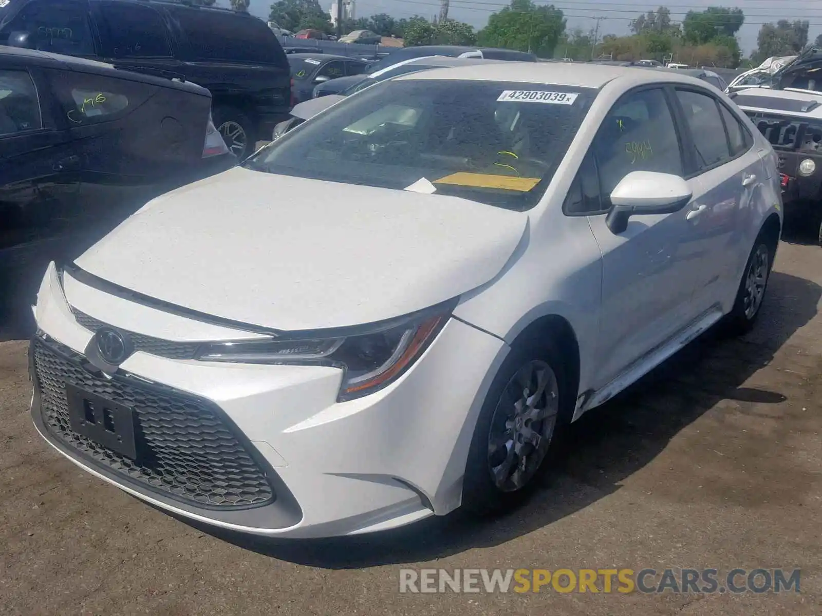 2 Photograph of a damaged car JTDEPRAE2LJ002315 TOYOTA COROLLA 2020