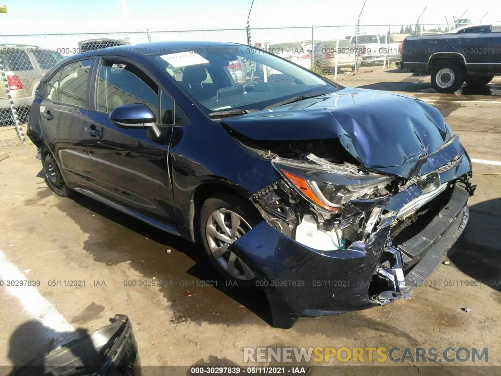 1 Photograph of a damaged car JTDEPRAE2LJ003447 TOYOTA COROLLA 2020