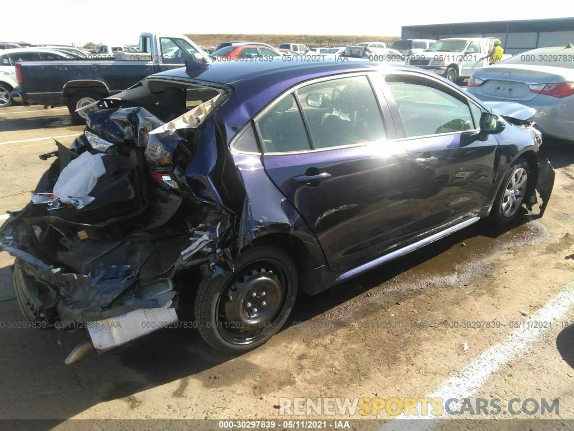 4 Photograph of a damaged car JTDEPRAE2LJ003447 TOYOTA COROLLA 2020