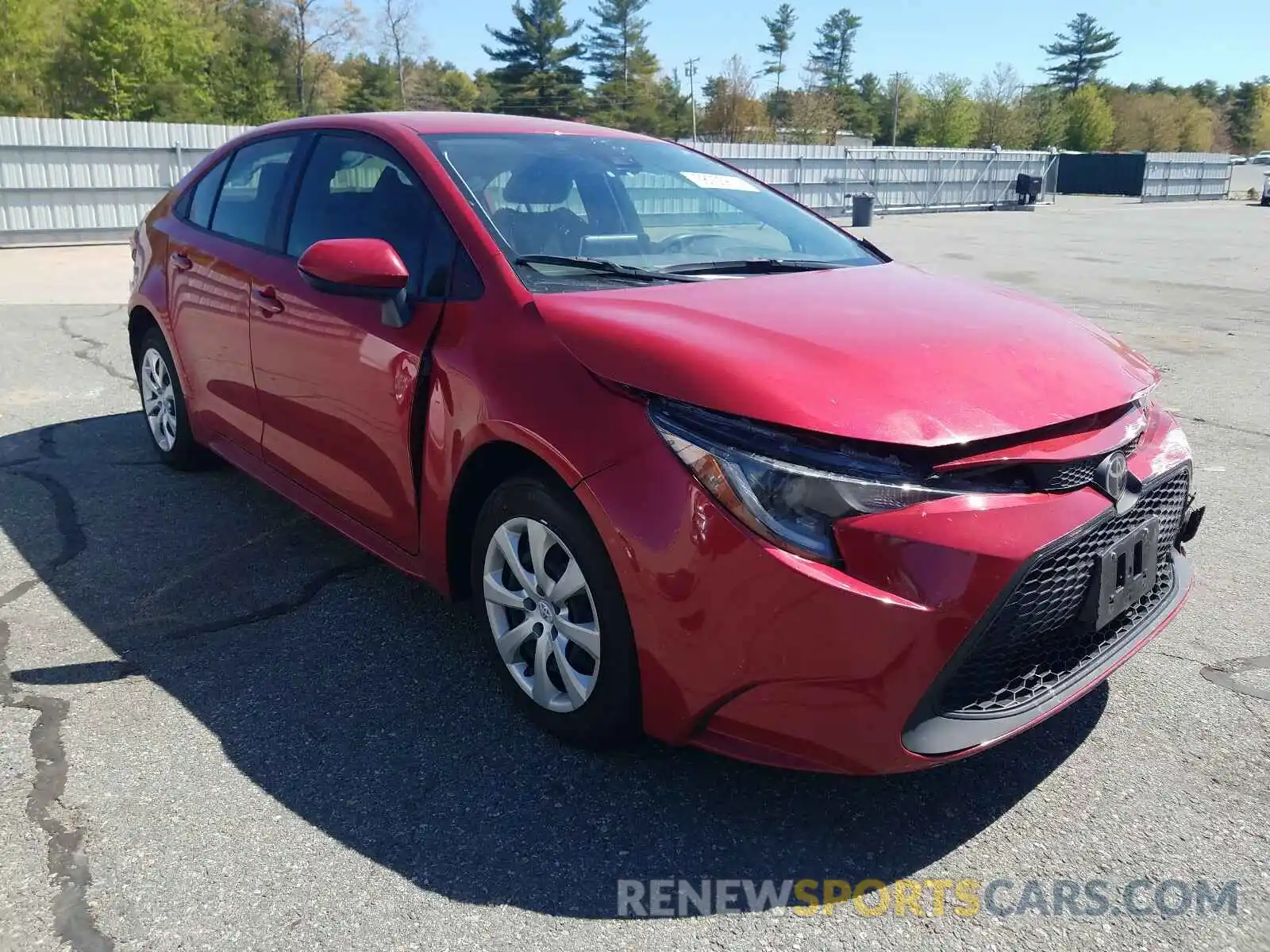 1 Photograph of a damaged car JTDEPRAE2LJ005215 TOYOTA COROLLA 2020