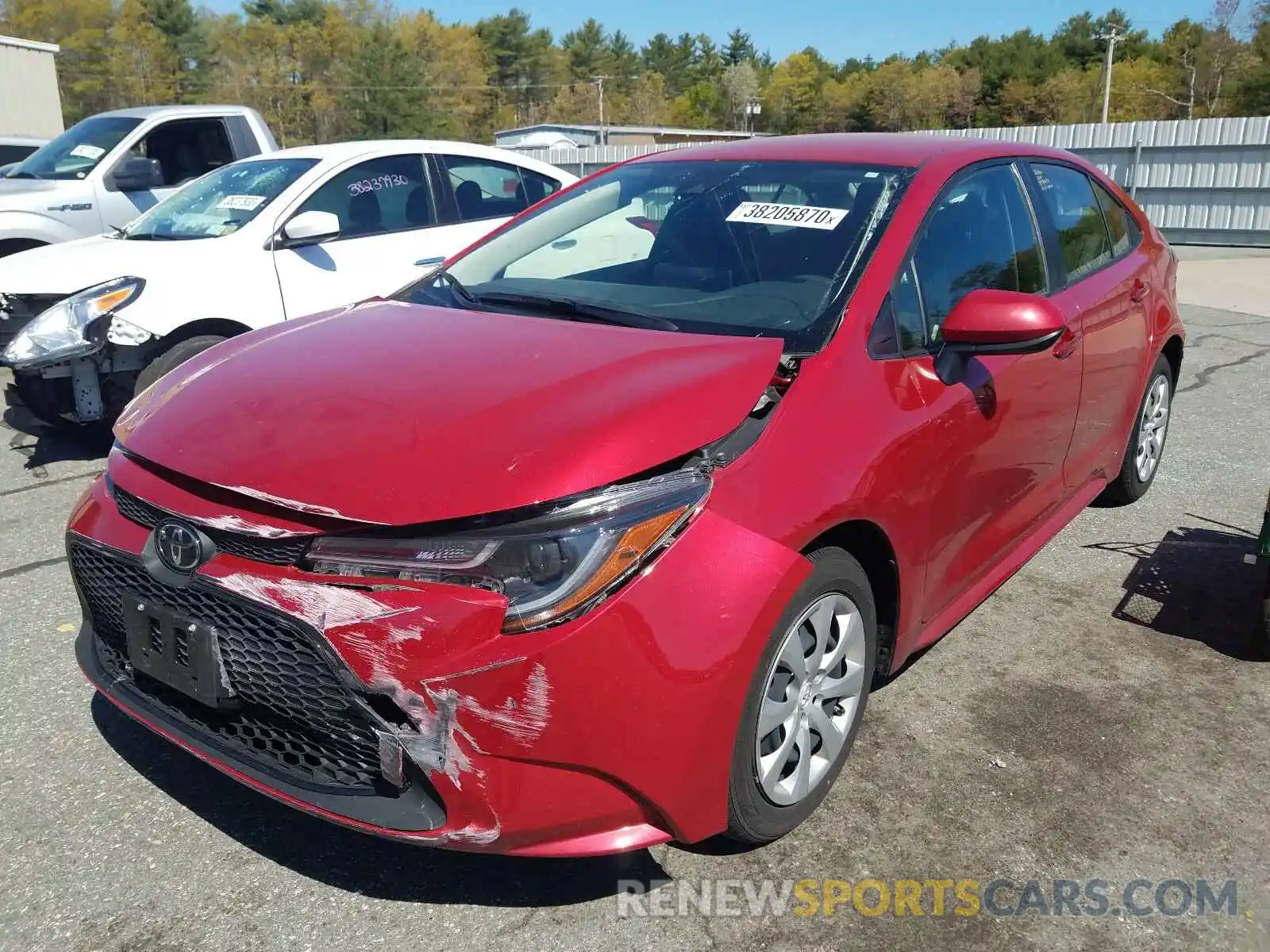 2 Photograph of a damaged car JTDEPRAE2LJ005215 TOYOTA COROLLA 2020