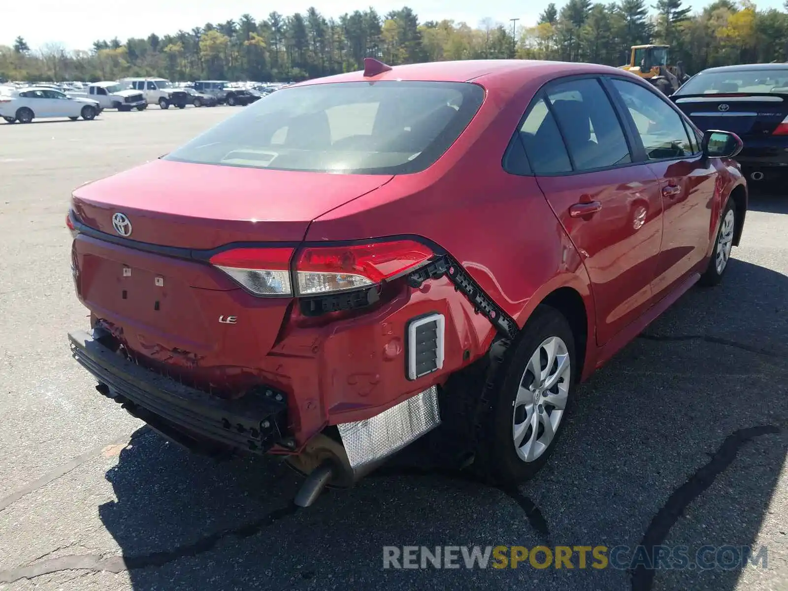 4 Photograph of a damaged car JTDEPRAE2LJ005215 TOYOTA COROLLA 2020