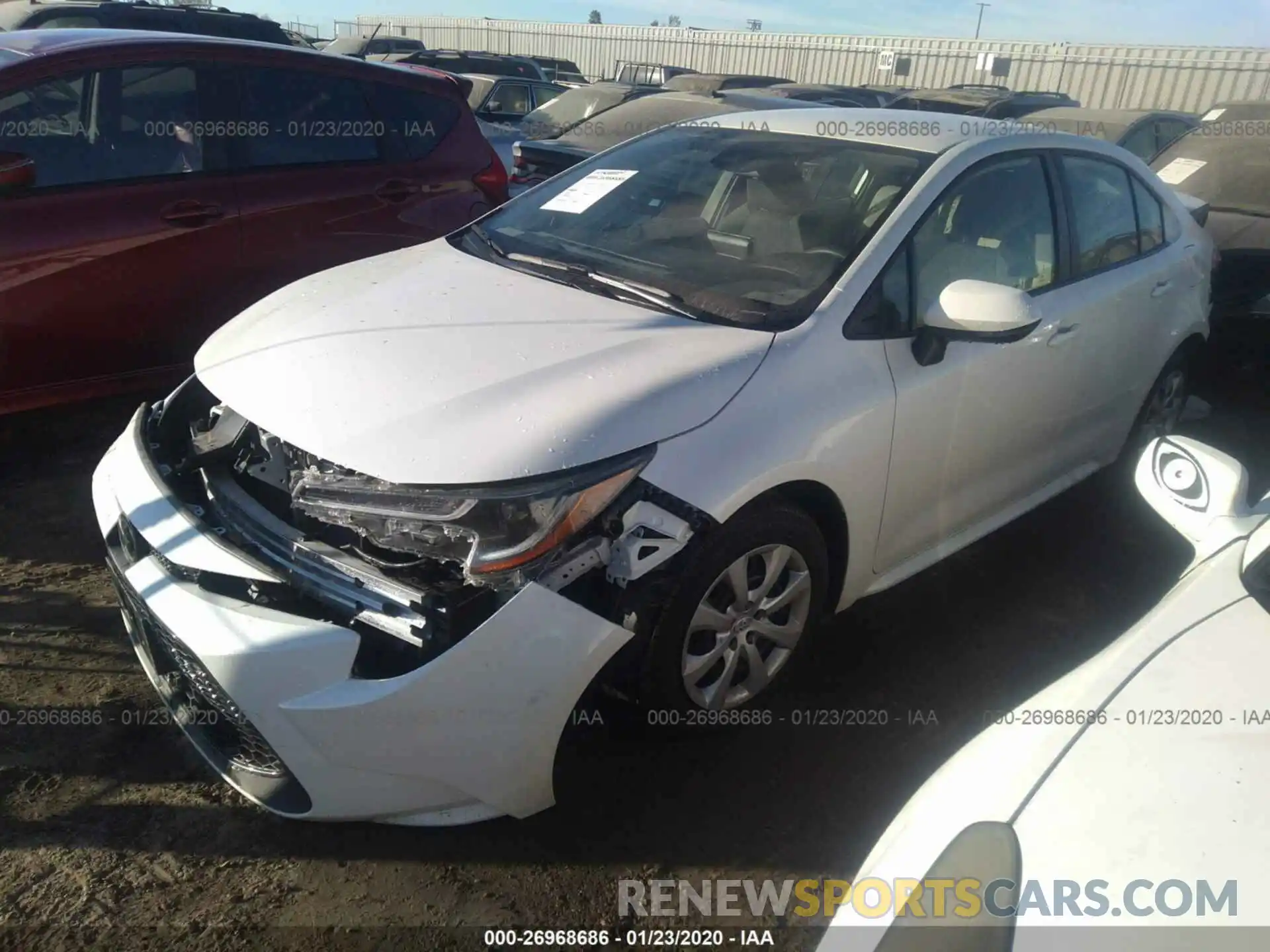 2 Photograph of a damaged car JTDEPRAE2LJ005487 TOYOTA COROLLA 2020