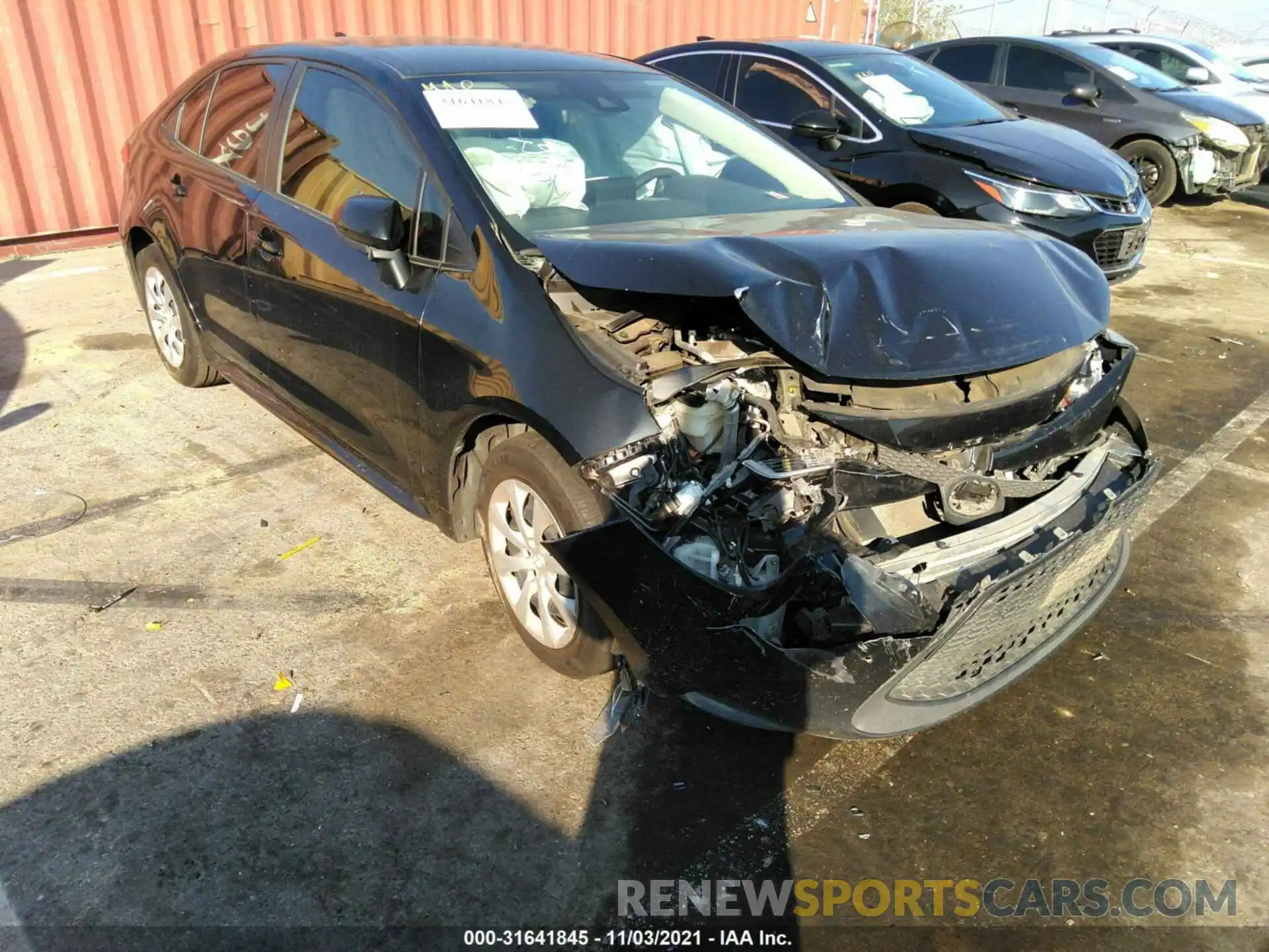 1 Photograph of a damaged car JTDEPRAE2LJ005490 TOYOTA COROLLA 2020