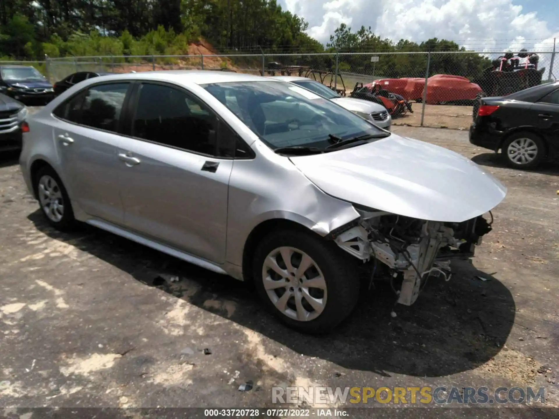 1 Photograph of a damaged car JTDEPRAE2LJ005716 TOYOTA COROLLA 2020