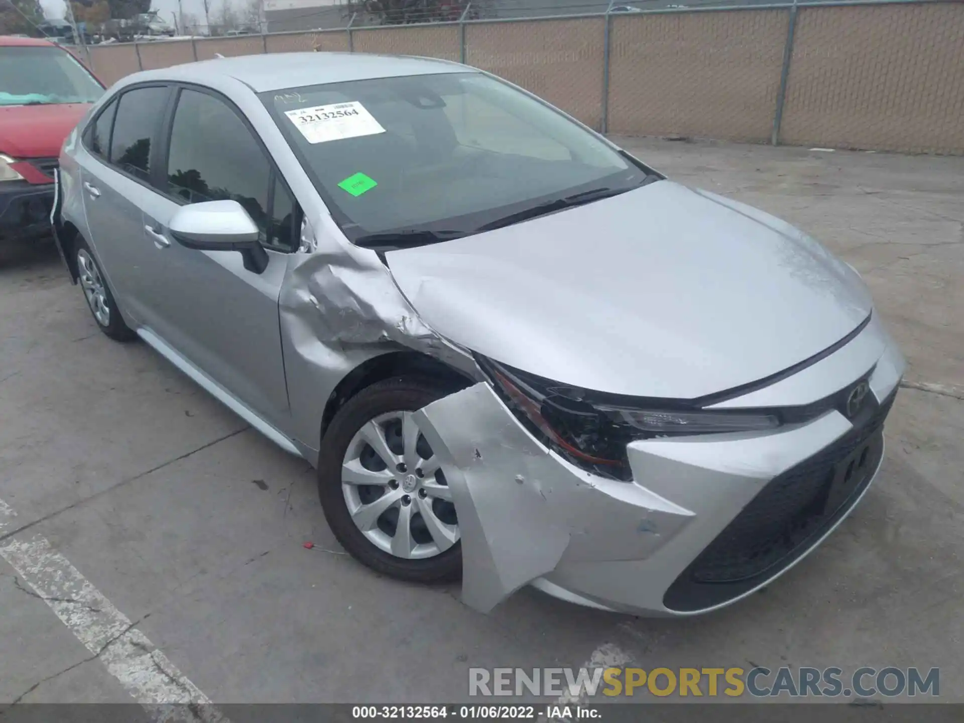 1 Photograph of a damaged car JTDEPRAE2LJ006638 TOYOTA COROLLA 2020