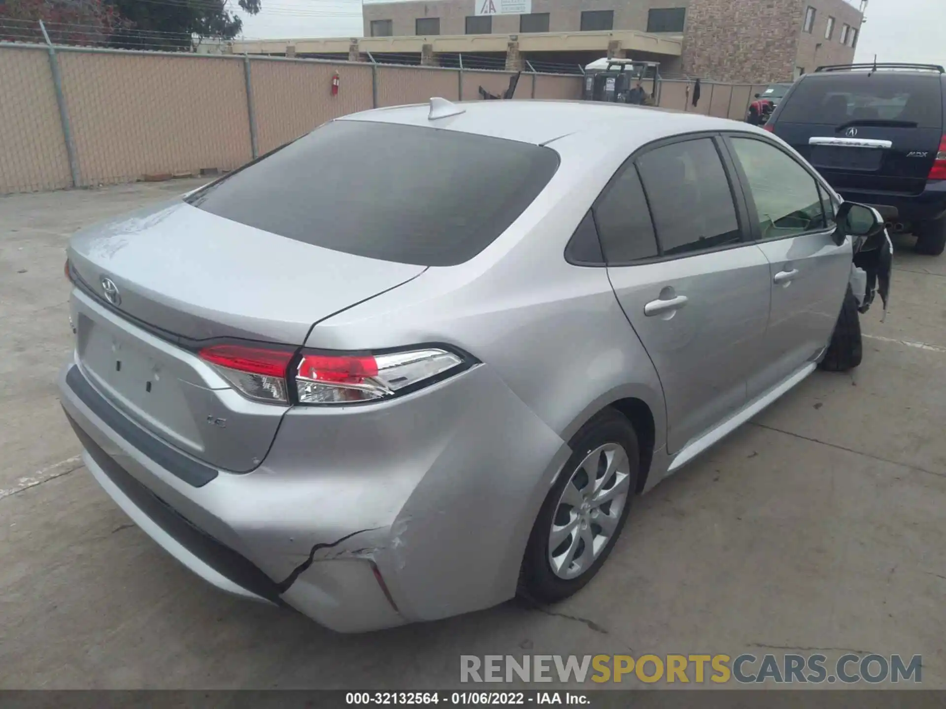 4 Photograph of a damaged car JTDEPRAE2LJ006638 TOYOTA COROLLA 2020