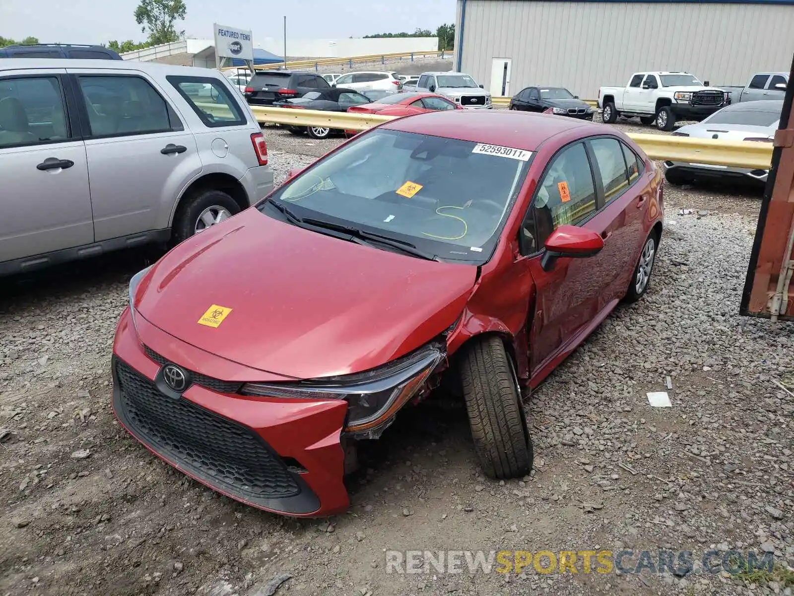 2 Photograph of a damaged car JTDEPRAE2LJ006879 TOYOTA COROLLA 2020