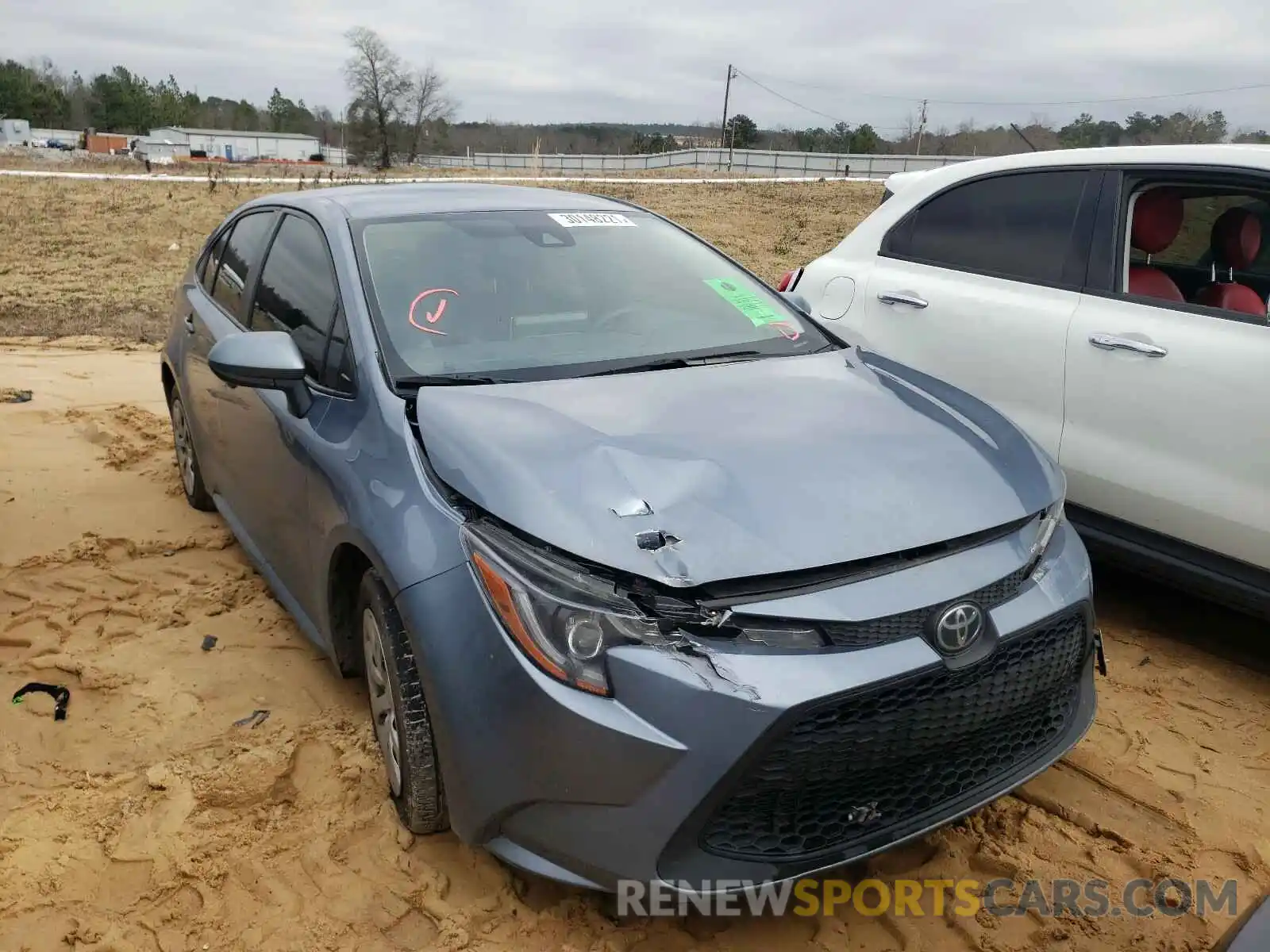 1 Photograph of a damaged car JTDEPRAE2LJ007059 TOYOTA COROLLA 2020