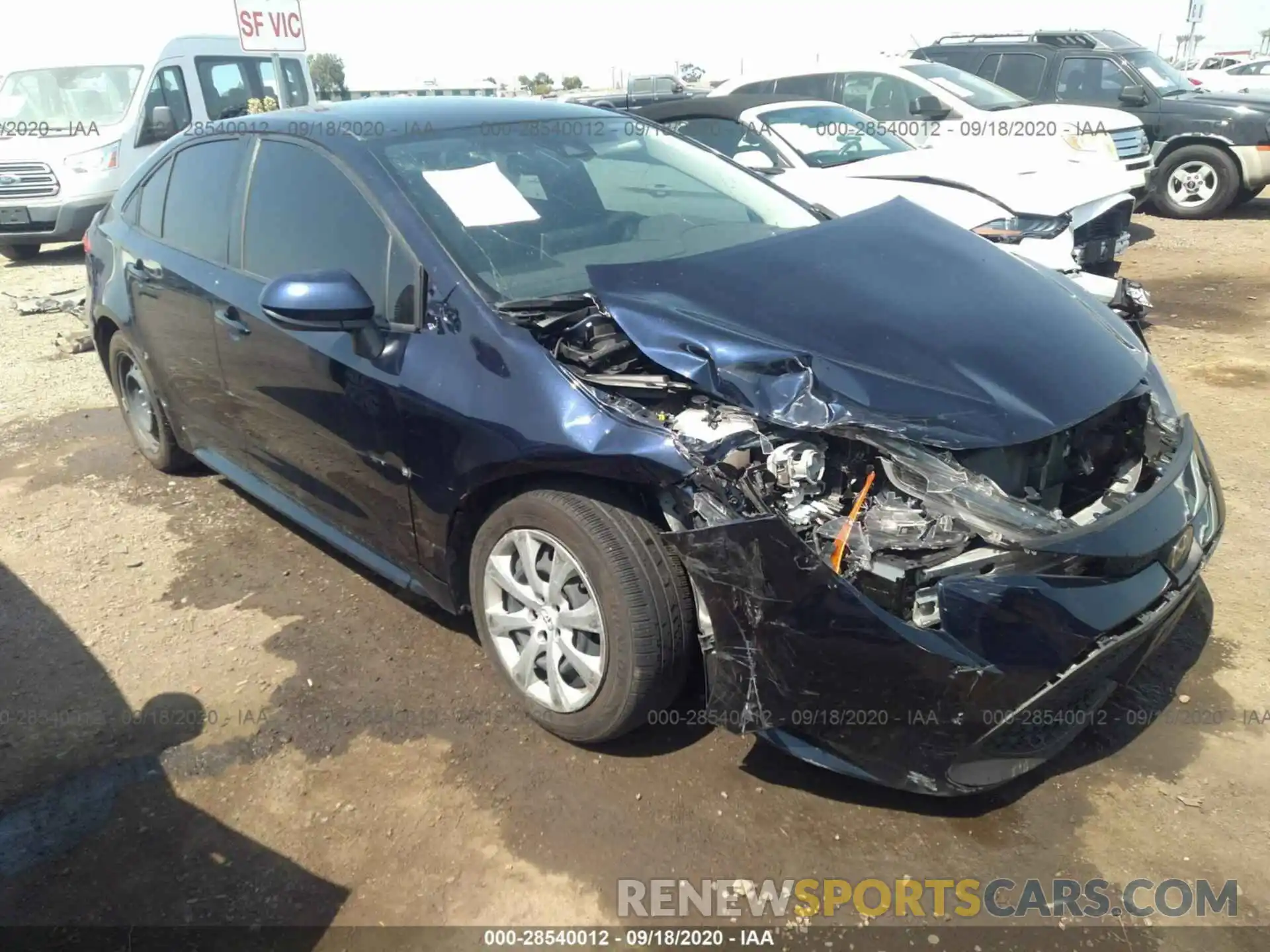 1 Photograph of a damaged car JTDEPRAE2LJ007157 TOYOTA COROLLA 2020