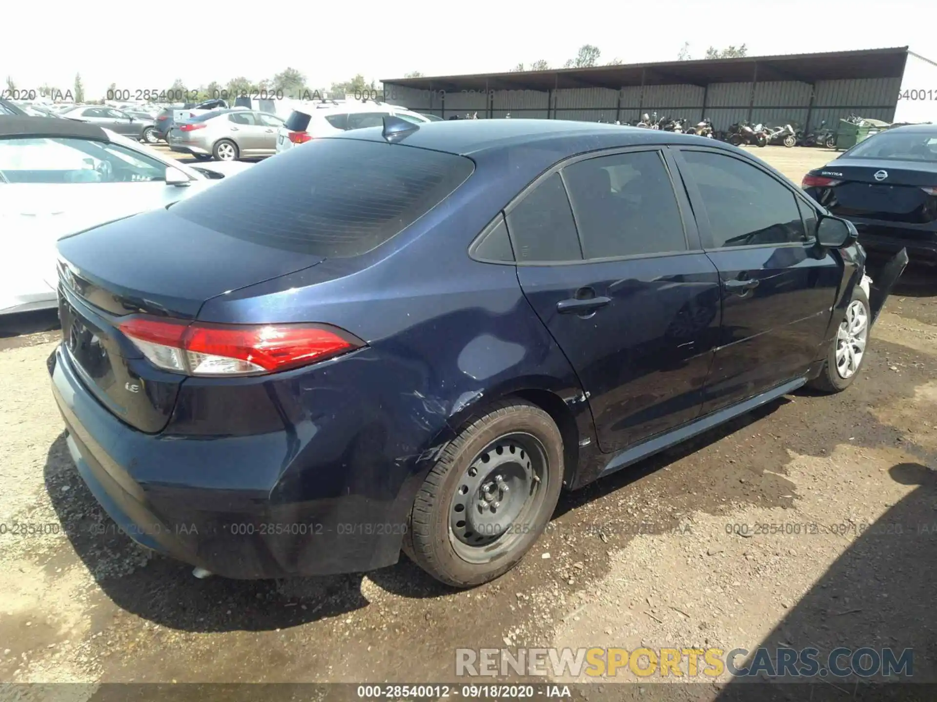 4 Photograph of a damaged car JTDEPRAE2LJ007157 TOYOTA COROLLA 2020