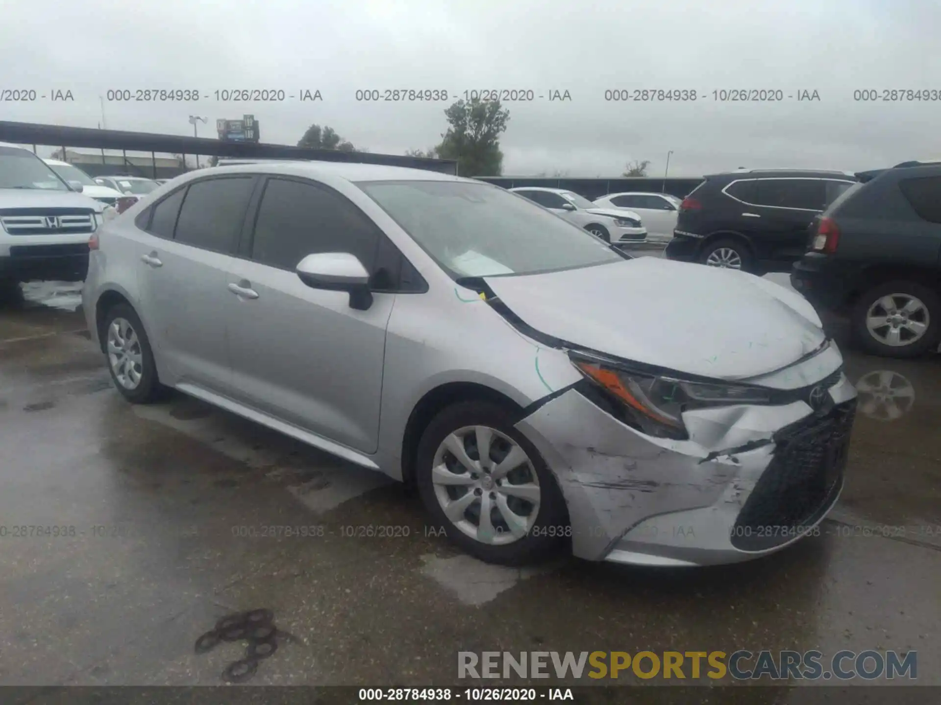 1 Photograph of a damaged car JTDEPRAE2LJ007160 TOYOTA COROLLA 2020