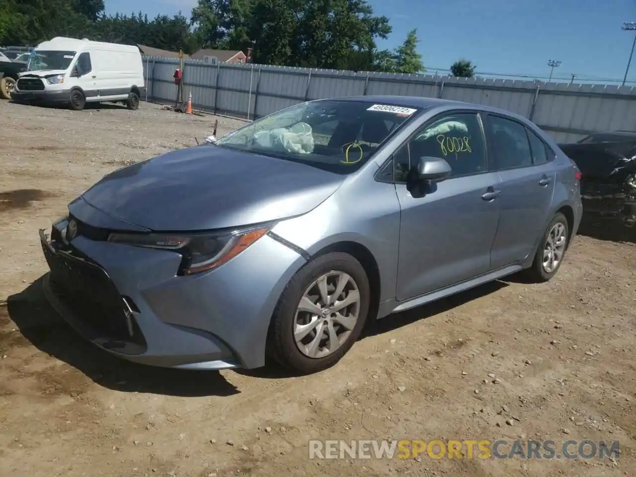 2 Photograph of a damaged car JTDEPRAE2LJ007191 TOYOTA COROLLA 2020