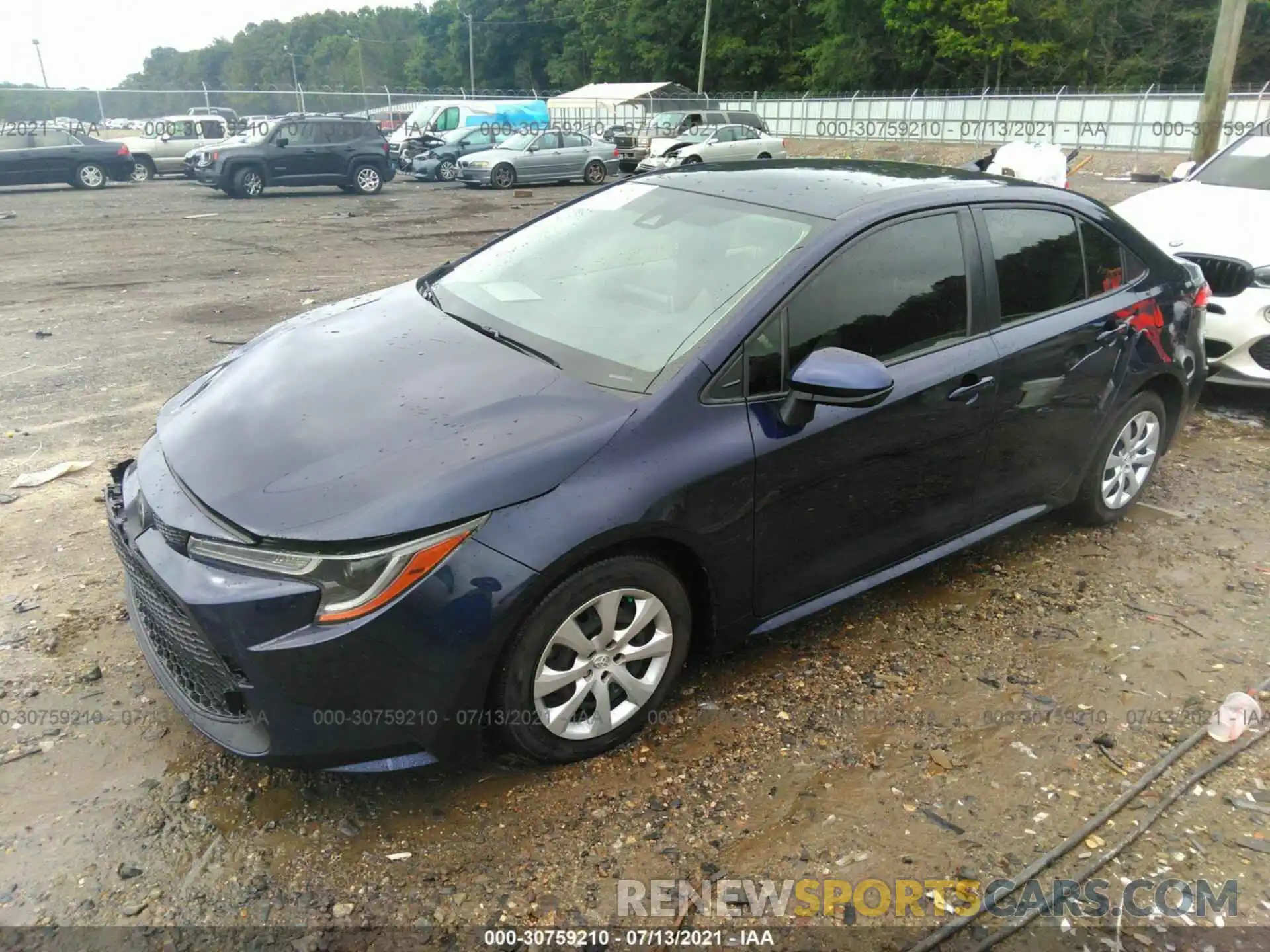 2 Photograph of a damaged car JTDEPRAE2LJ007658 TOYOTA COROLLA 2020