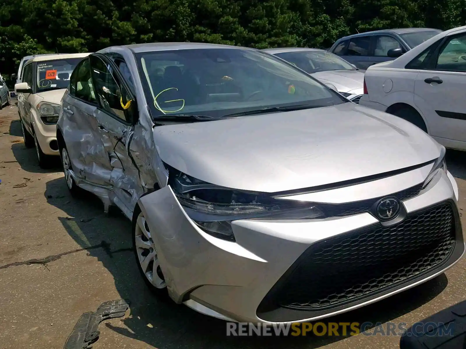 1 Photograph of a damaged car JTDEPRAE2LJ007918 TOYOTA COROLLA 2020