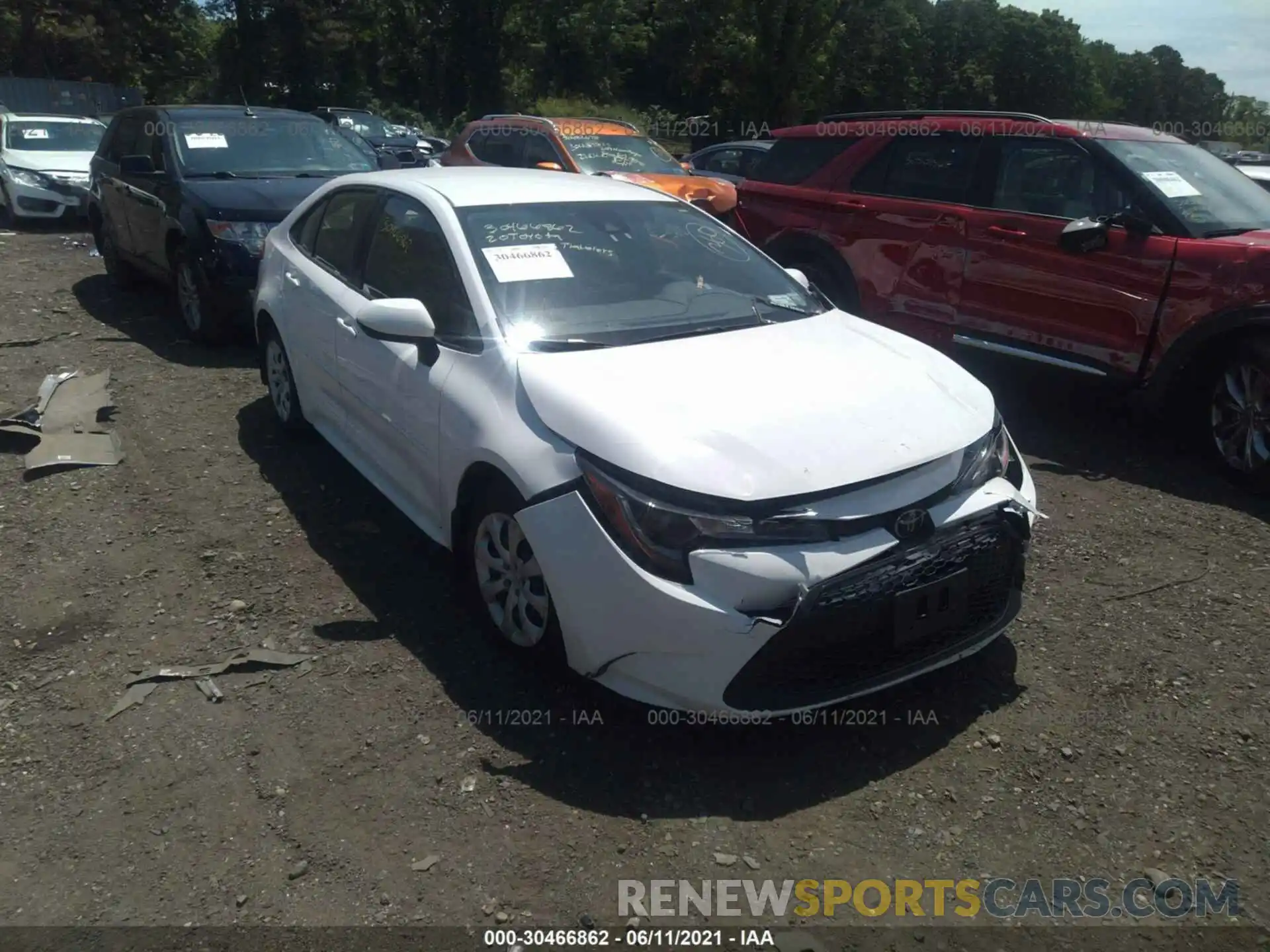 1 Photograph of a damaged car JTDEPRAE2LJ008504 TOYOTA COROLLA 2020