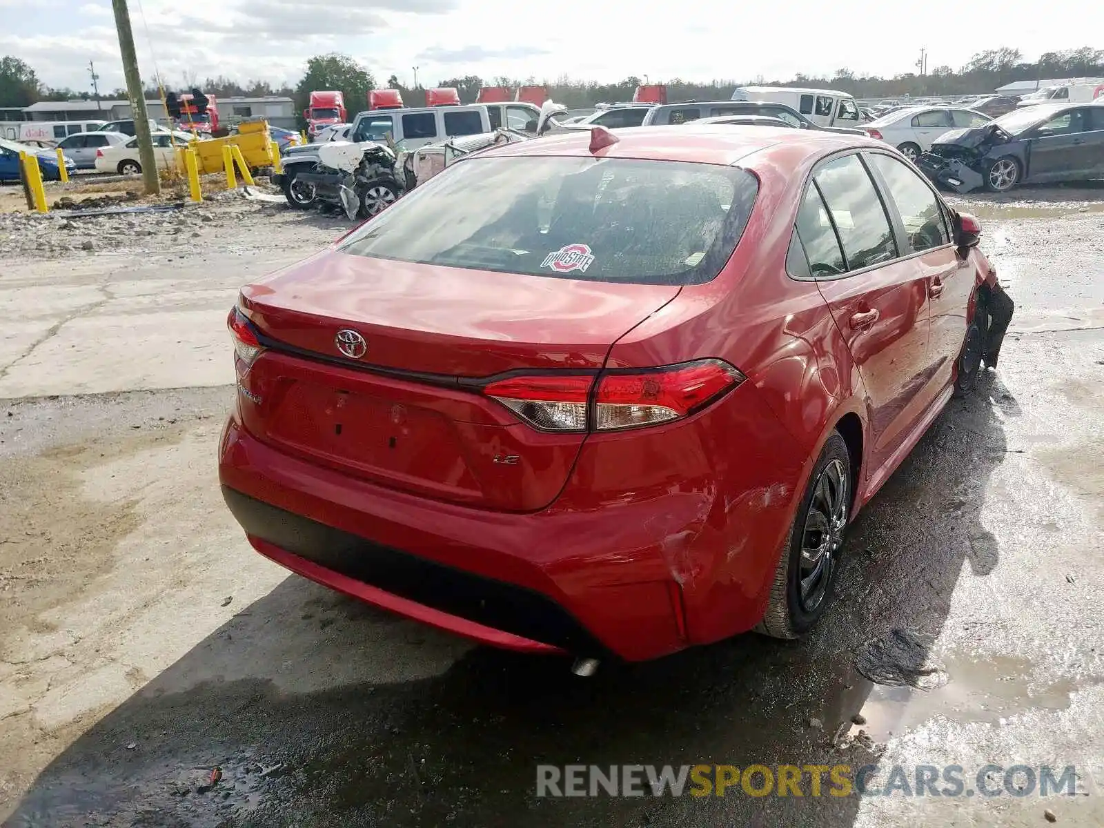 4 Photograph of a damaged car JTDEPRAE2LJ008518 TOYOTA COROLLA 2020